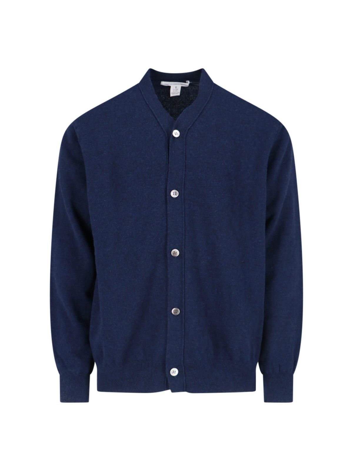 Comme des Garcons SHIRT o1s22i1n1024 Buttons Wool Cardigan in Navy Blue Size US XL / EU 56 / 4 - 1 Thumbnail