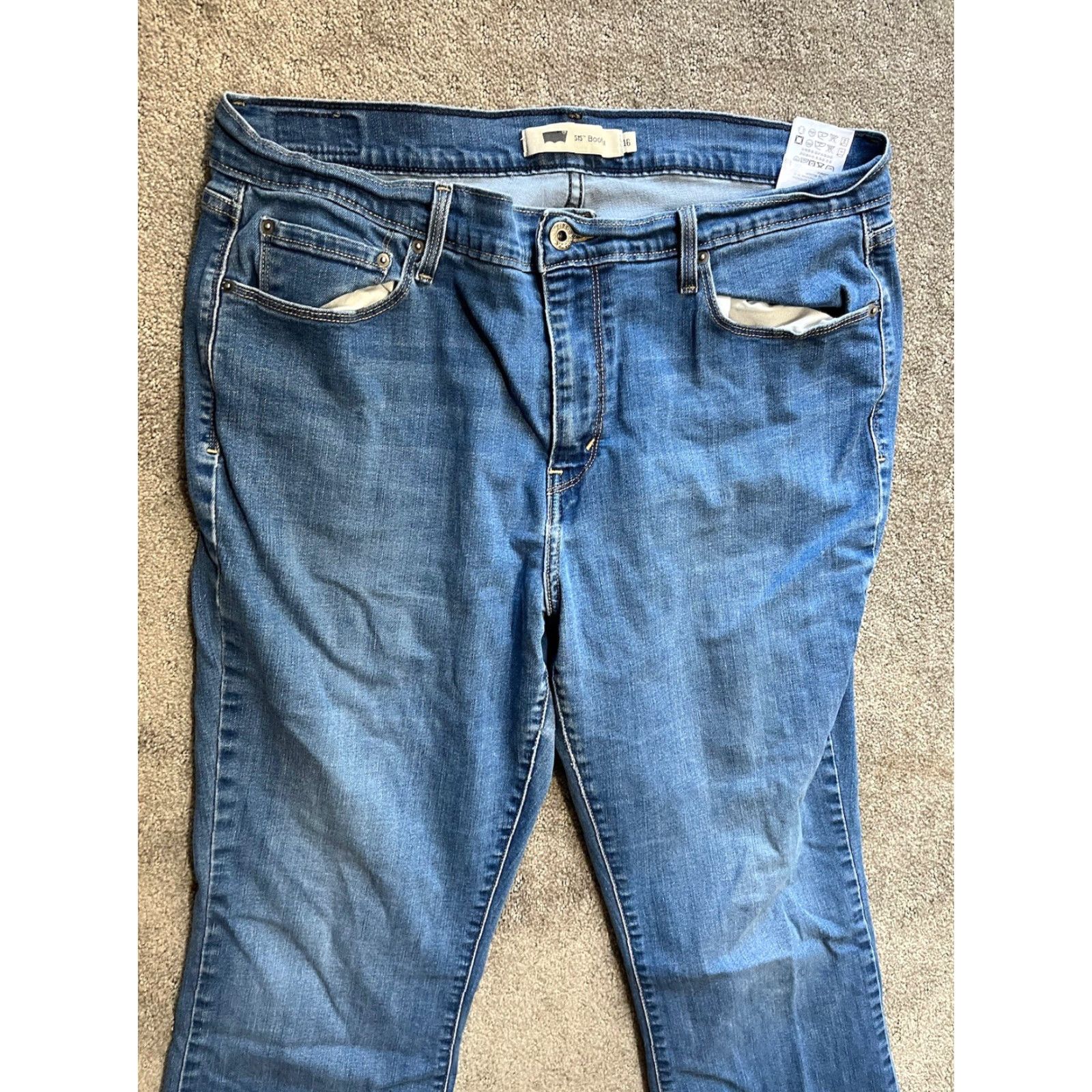 Levi's Levi's 515 Boot Cut Jeans Size 16 Women Medium Wash Cotton Blend 90s Casual Pockets EUC 33x30 Size 38" / US 16 / IT 52 - 4 Thumbnail