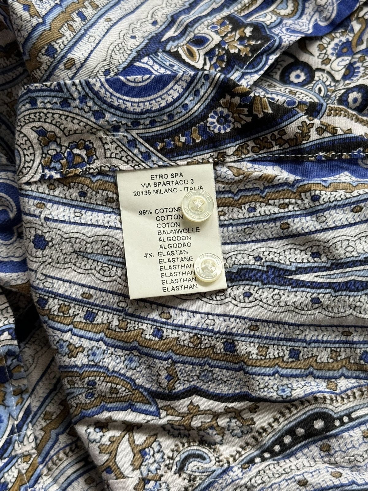 Designer × Etro Etro avant garde iconic graphic buttons up shirt blouse Size L / US 10 / IT 46 - 7 Thumbnail