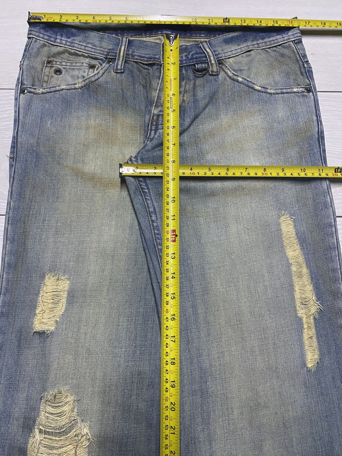 Number (N)ine Vintage Japanese Brand Midas Mud Wash Baggy Wide Leg Size US 32 / EU 48 - 16 Thumbnail