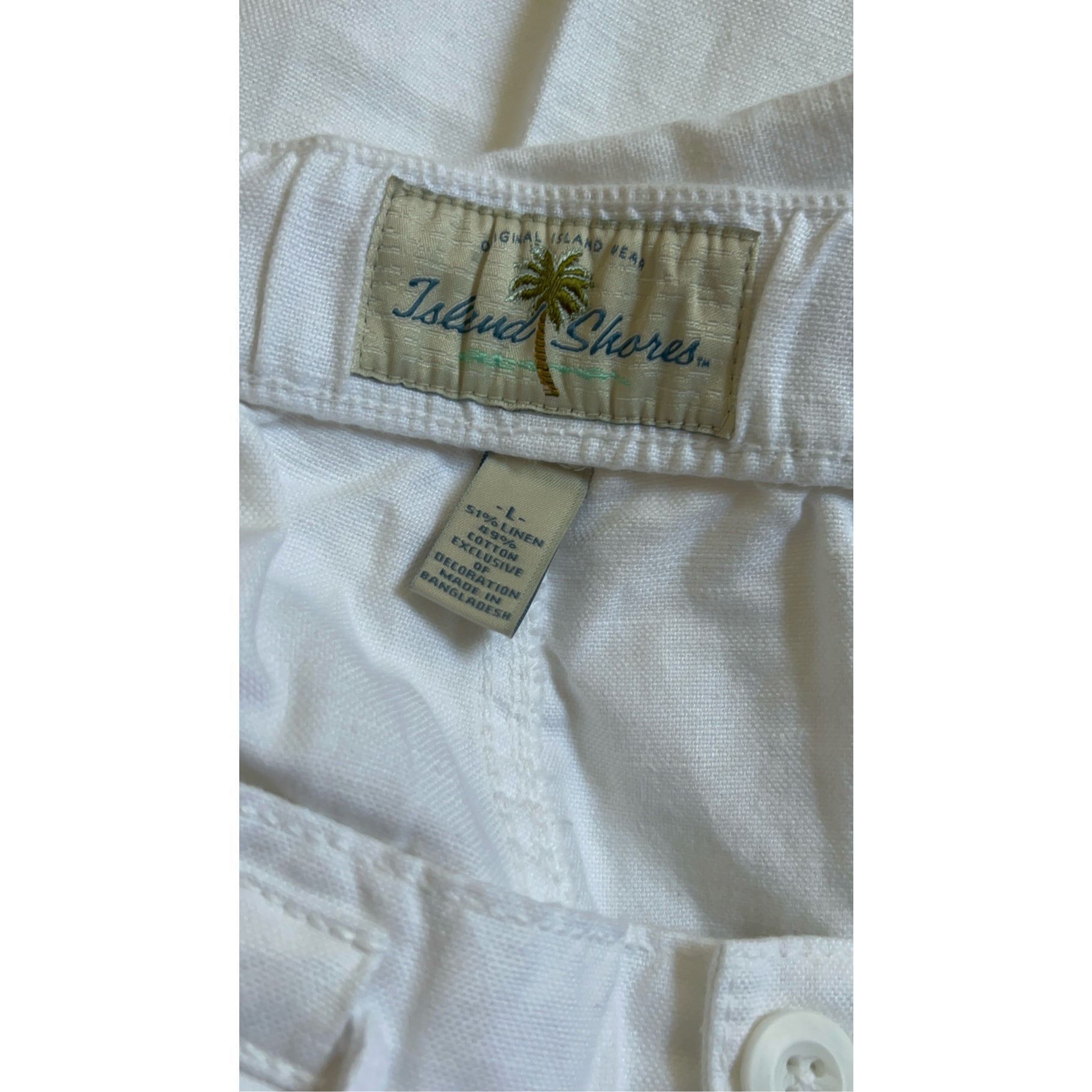 Island Shores Island Shores White Linen Pants Large Size 34" / US 12 / IT 48 - 12 Thumbnail
