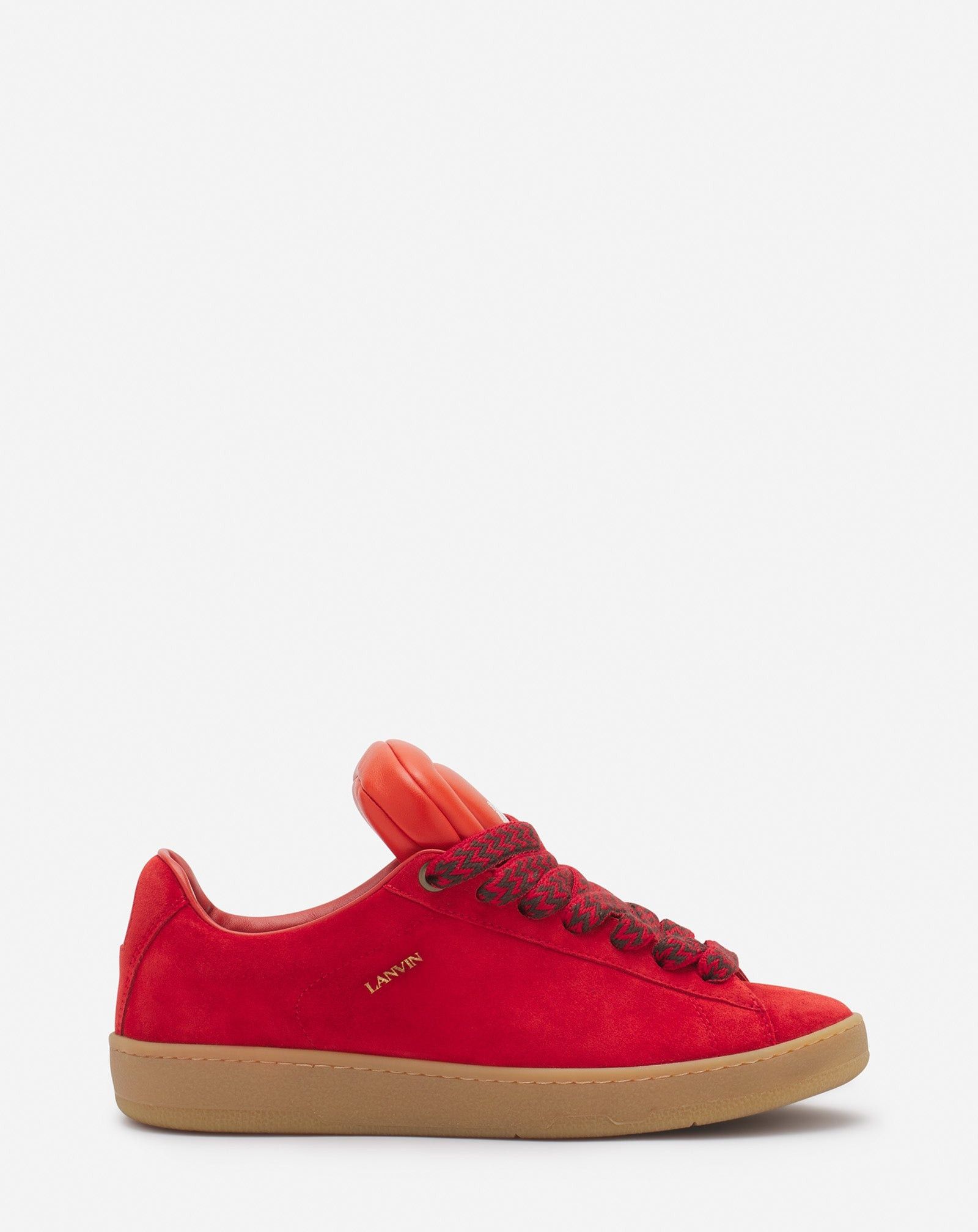 Lanvin o1mle0825 Leather Curb Sneakers in Red Size US 11 / EU 44 - 2 Thumbnail
