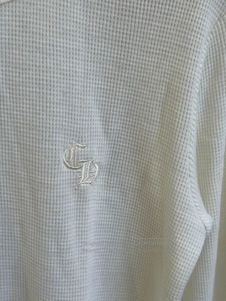 Chrome Hearts CHROME HEARTS Size M Beige White Waffle Wool Long Sleeve T- Size US M / EU 48-50 / 2 - 2 Thumbnail