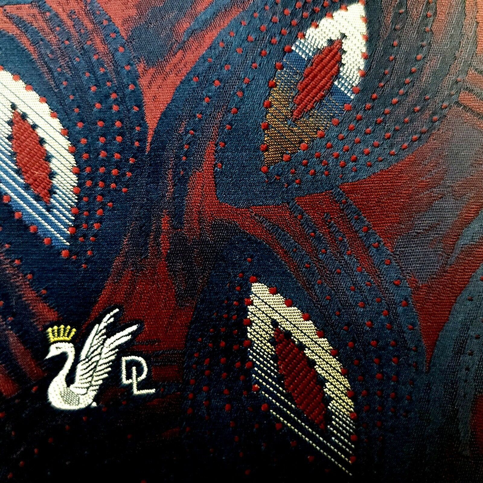 Vintage Don Loper Vintage Beverley Hills Blue Red Woven Polyester Ti Size ONE SIZE - 2 Thumbnail