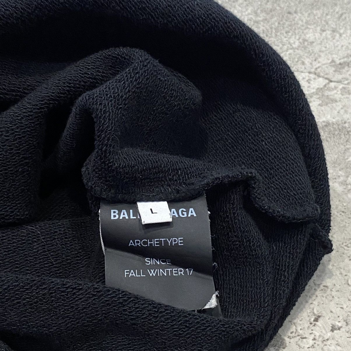 Balenciaga Balenciaga Back Logo Black Pullover Hoodie Size US L / EU 52-54 / 3 - 2 Thumbnail