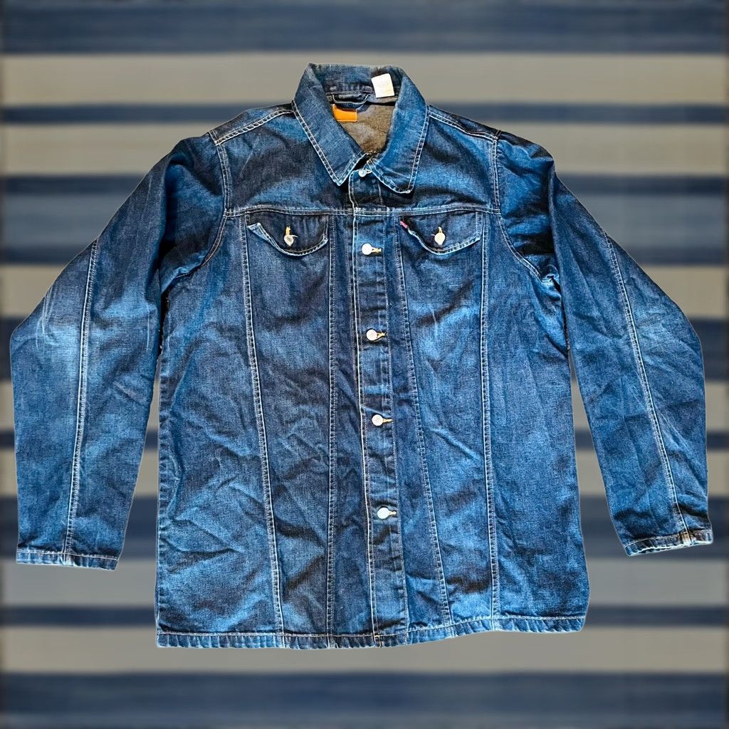 Levi's VINTAGE Levi's Trucker Jacket Denim 100% Cotton Dark Wash Blue Men's XL II Pockets Regular Fit Jacket Size US 36 / EU 52 - 1 Thumbnail