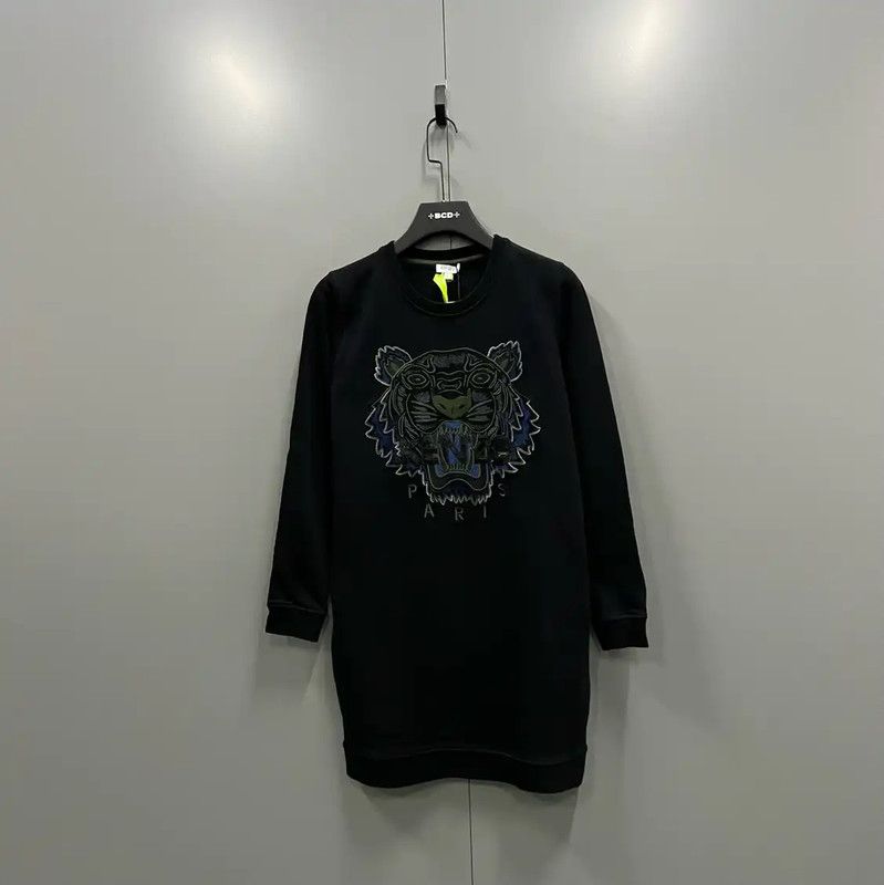Kenzo KENZO Black Cotton Long Sleeve Dress . | Grailed