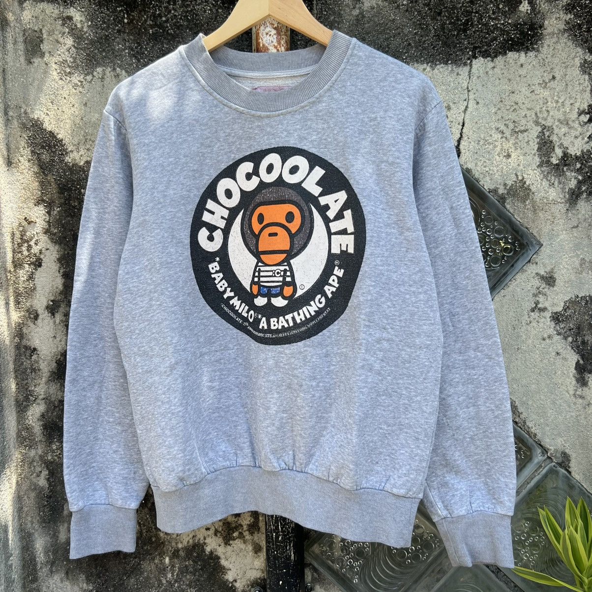 Bape “ A BATHING APE” CHOCOOLATE PRINT CREWNECK Size US L / EU 52-54 / 3 - 1 Thumbnail