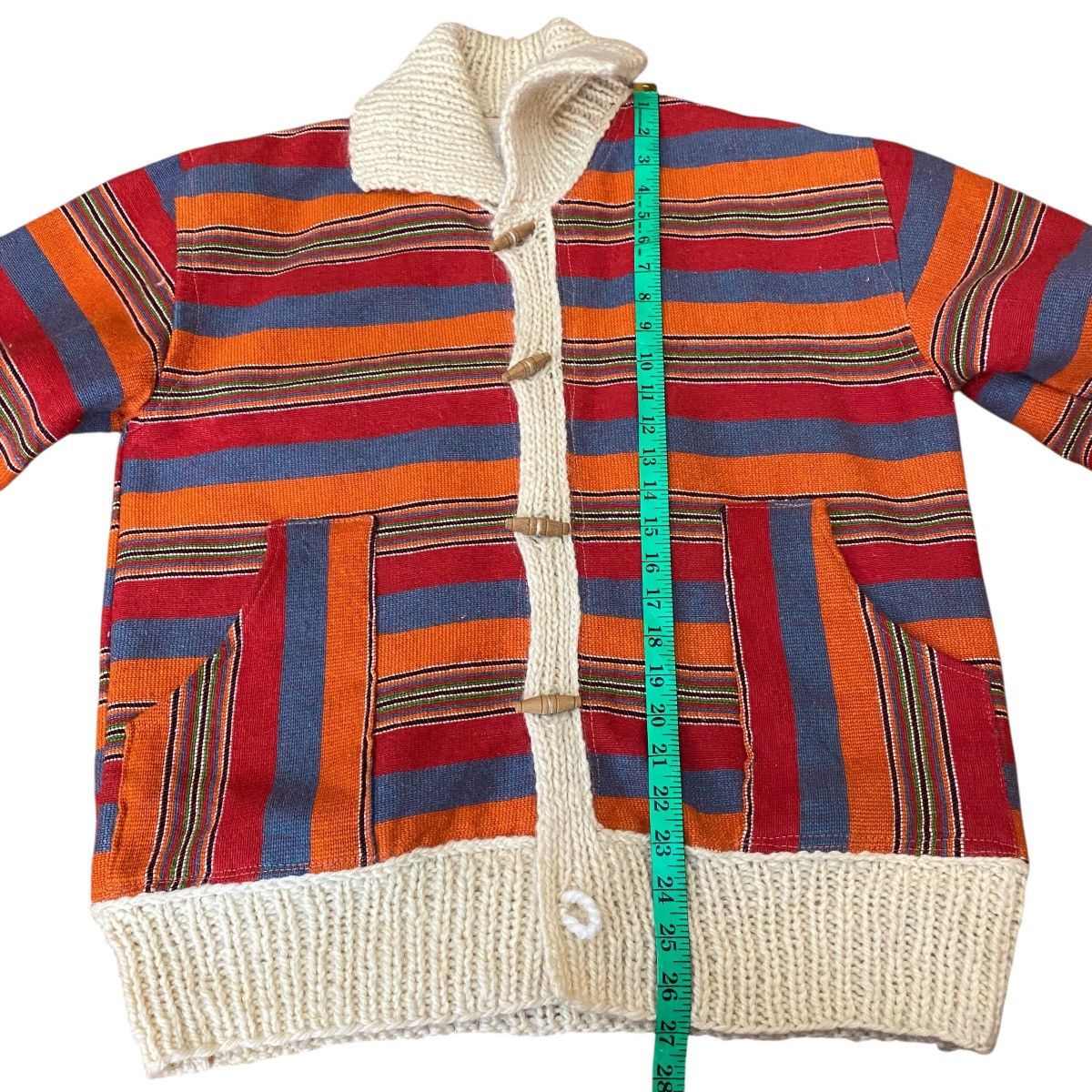 Vintage Vintage 70s Alex Baon Striped Wool Knit Jacket Size L Size US L / EU 52-54 / 3 - 15 Thumbnail