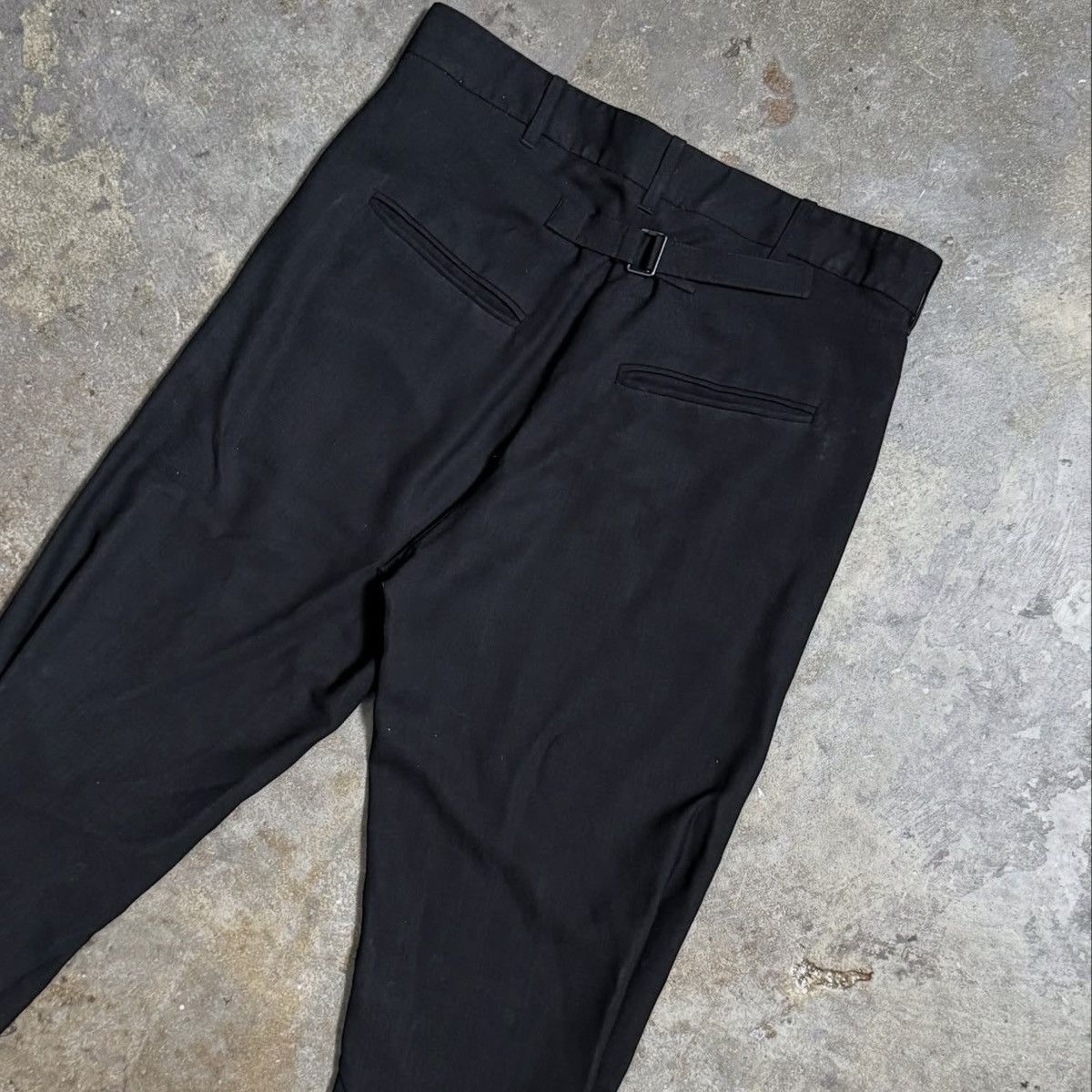 Ann Demeulemeester ANN DEMEULEMEESTER STRAIGHT LEG PANTS - BLACK - 38 Size 26" / US 2 / IT 38 - 5 Thumbnail
