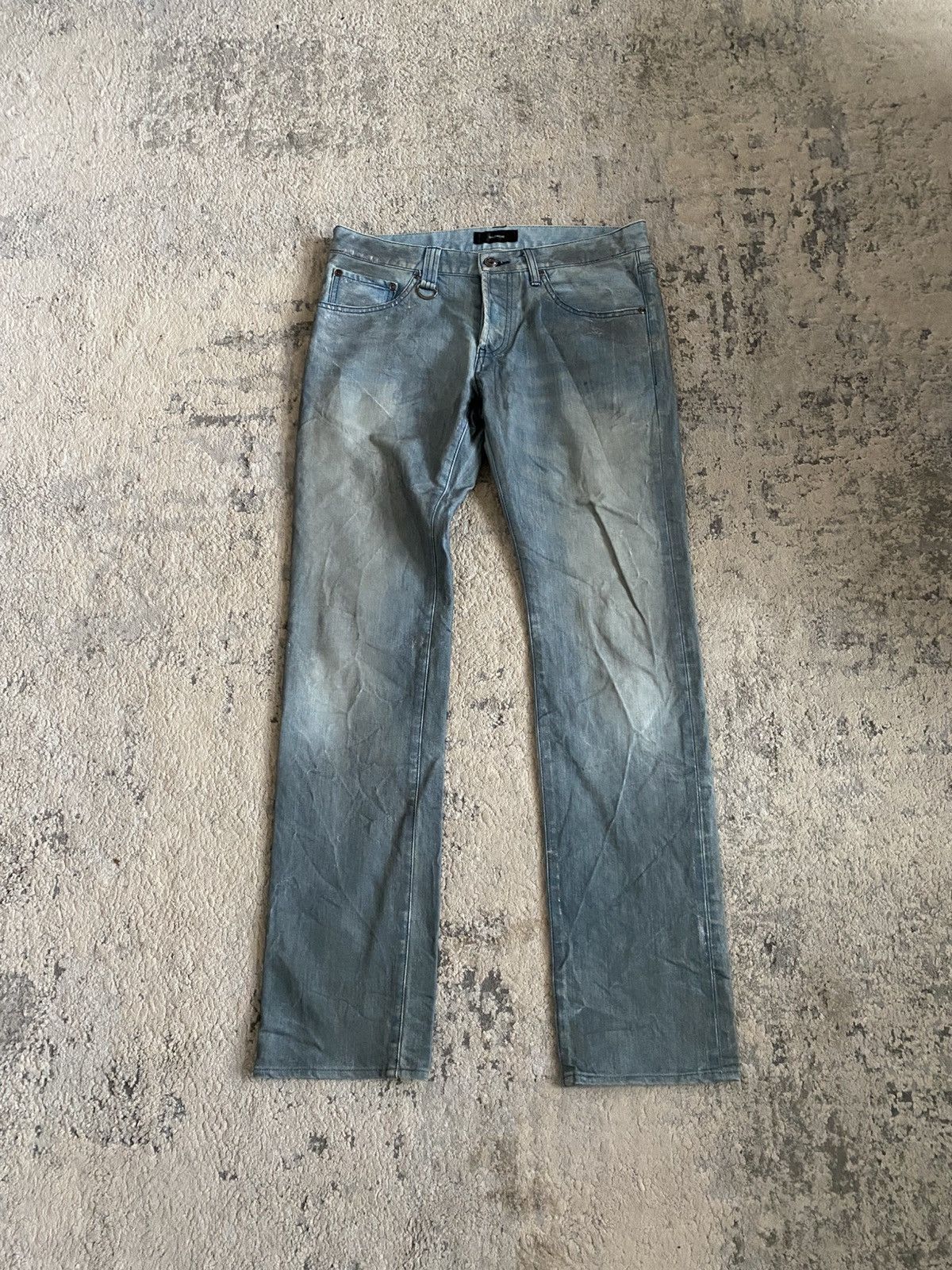 Japanese Brand The Twelve - Metallic Coated Double Pocket Bleu Claire Denim Size US 34 / EU 50 - 1 Thumbnail