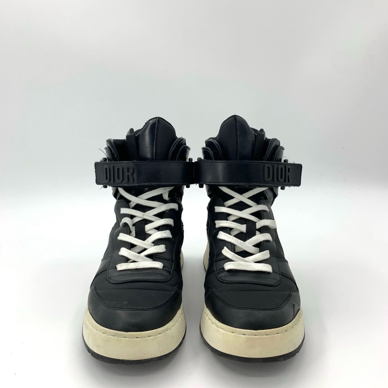 Dior Dior Logo Leather Lace-Up Black High-Top Casual Shoes - Siz Size US 5.5 / IT 35.5 - 6 Thumbnail