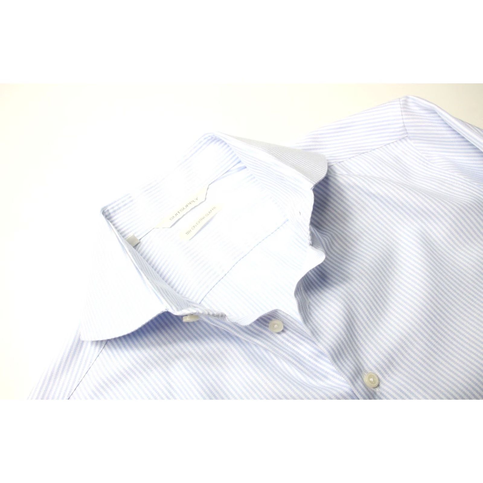 Suitsupply Suitsupply Dress Shirt Men 37/14 1/2 Pinstripe Extra Slim Fit Formal Shirt Size 36R - 4 Thumbnail