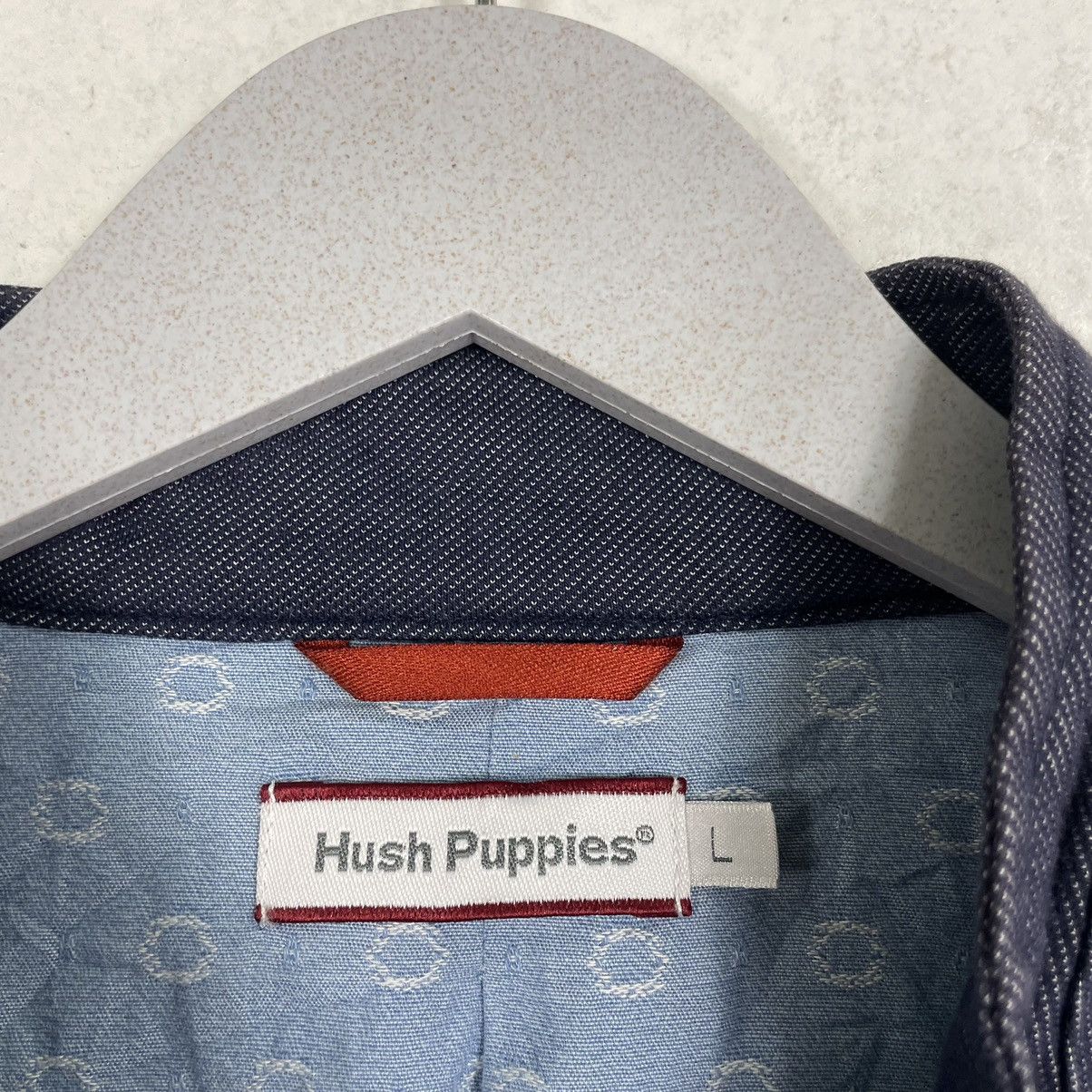 Hush Puppies × Japanese Brand × Vintage 💥HUSH PUPPIES SUNFADED LINEN BIKER JACKET Size US L / EU 52-54 / 3 - 9 Thumbnail