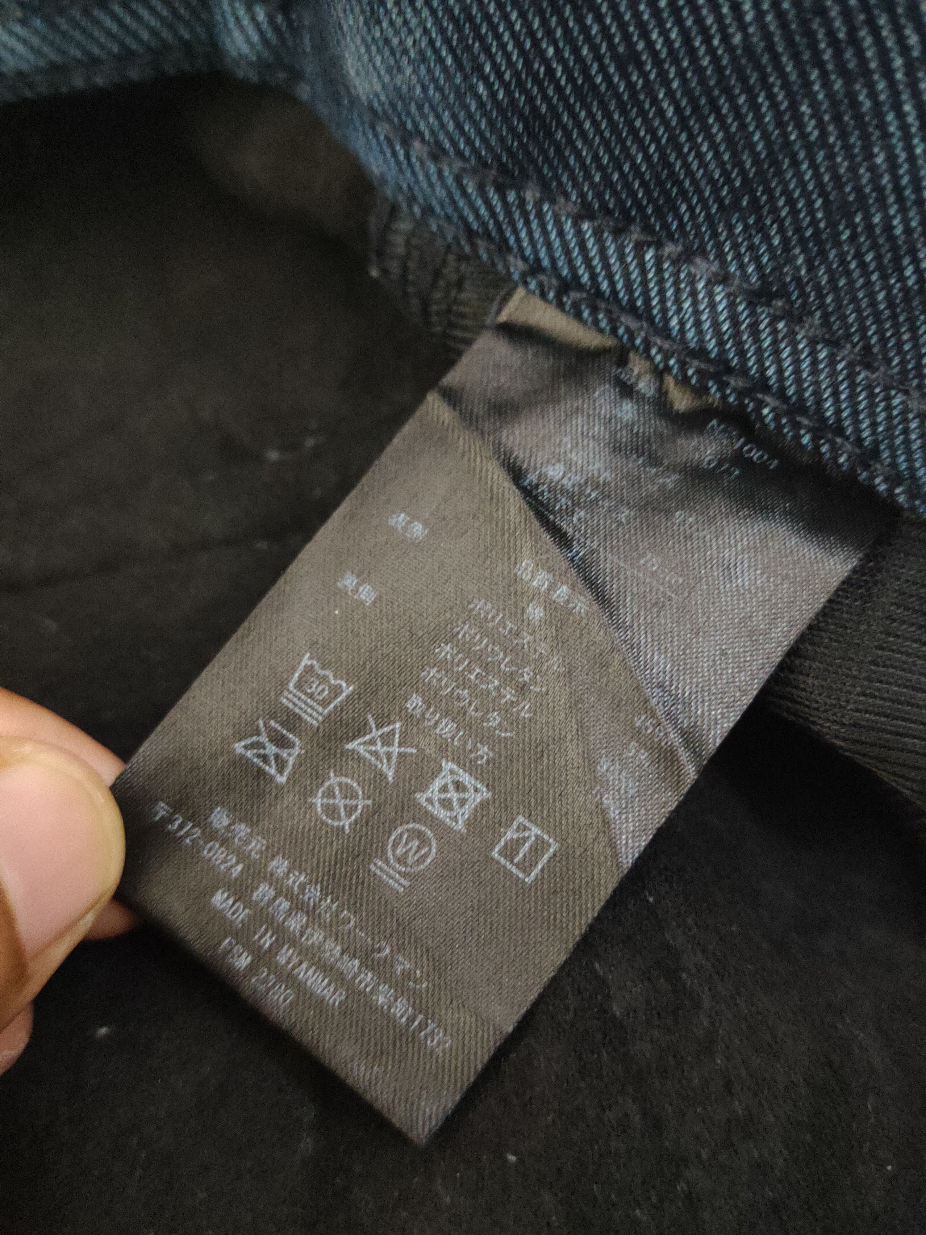 Japanese Brand FieldCore Dark Blue Distressed Ripped Jogger Jeans #W1996 Size US 35 - 21 Thumbnail