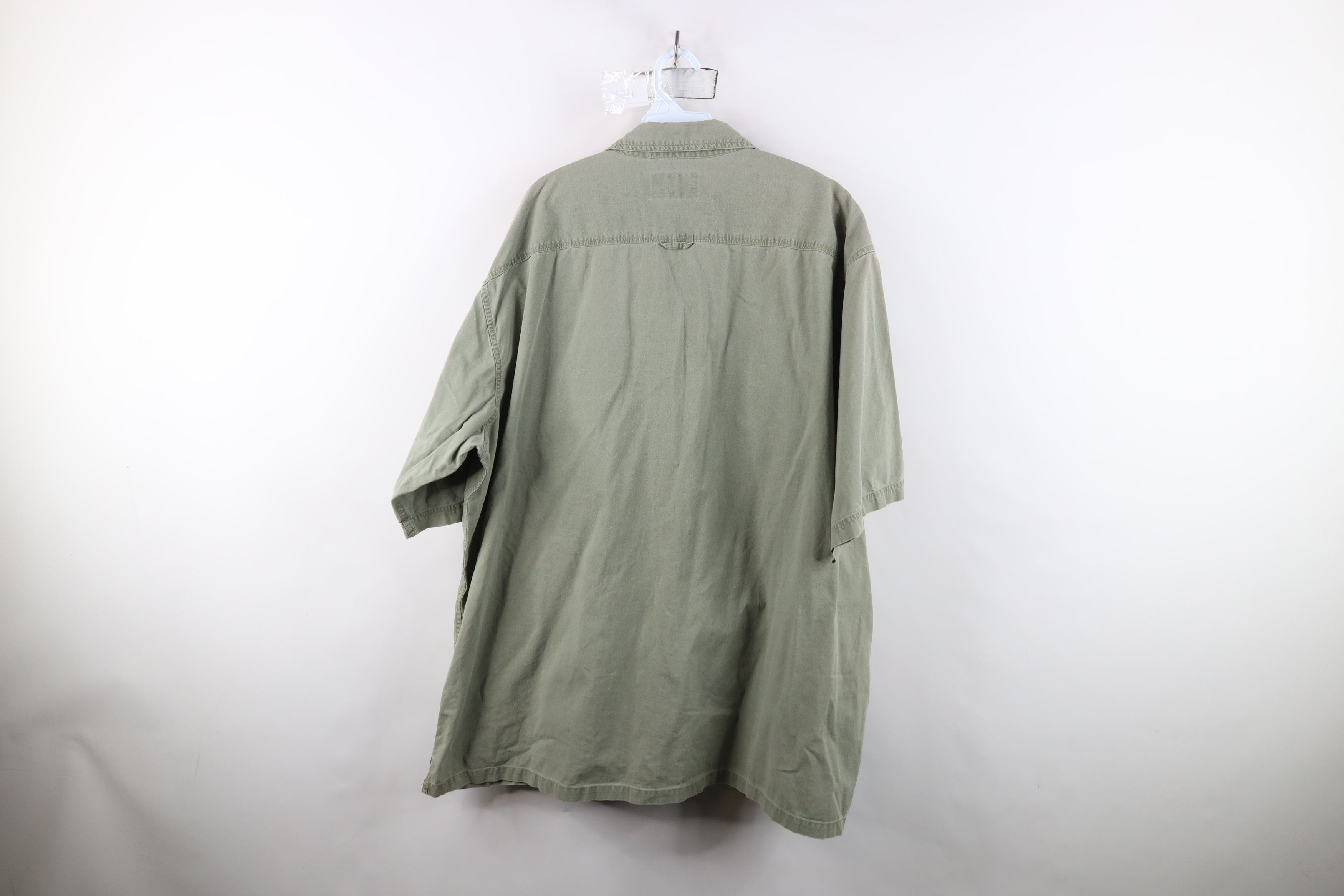 Vintage Vintage 90s Y2K Fishing Safari Button Shirt Green Cotton Size US XXL / EU 58 / 5 - 13 Thumbnail