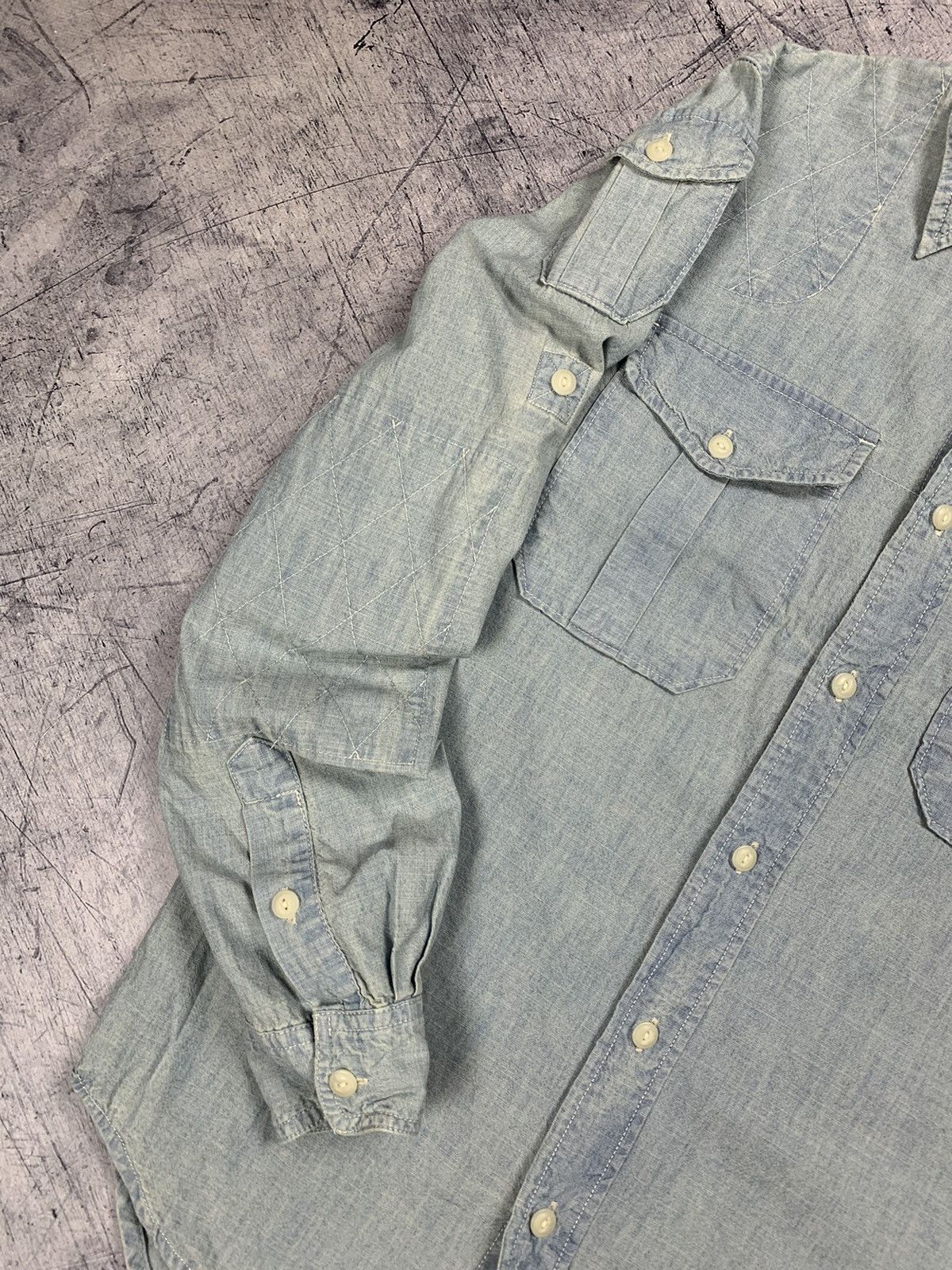 Denim & Supply Ralph Lauren Vintage Denim And Supply Ralph Lauren Washed Denim Shirt Size US S / EU 44-46 / 1 - 4 Thumbnail