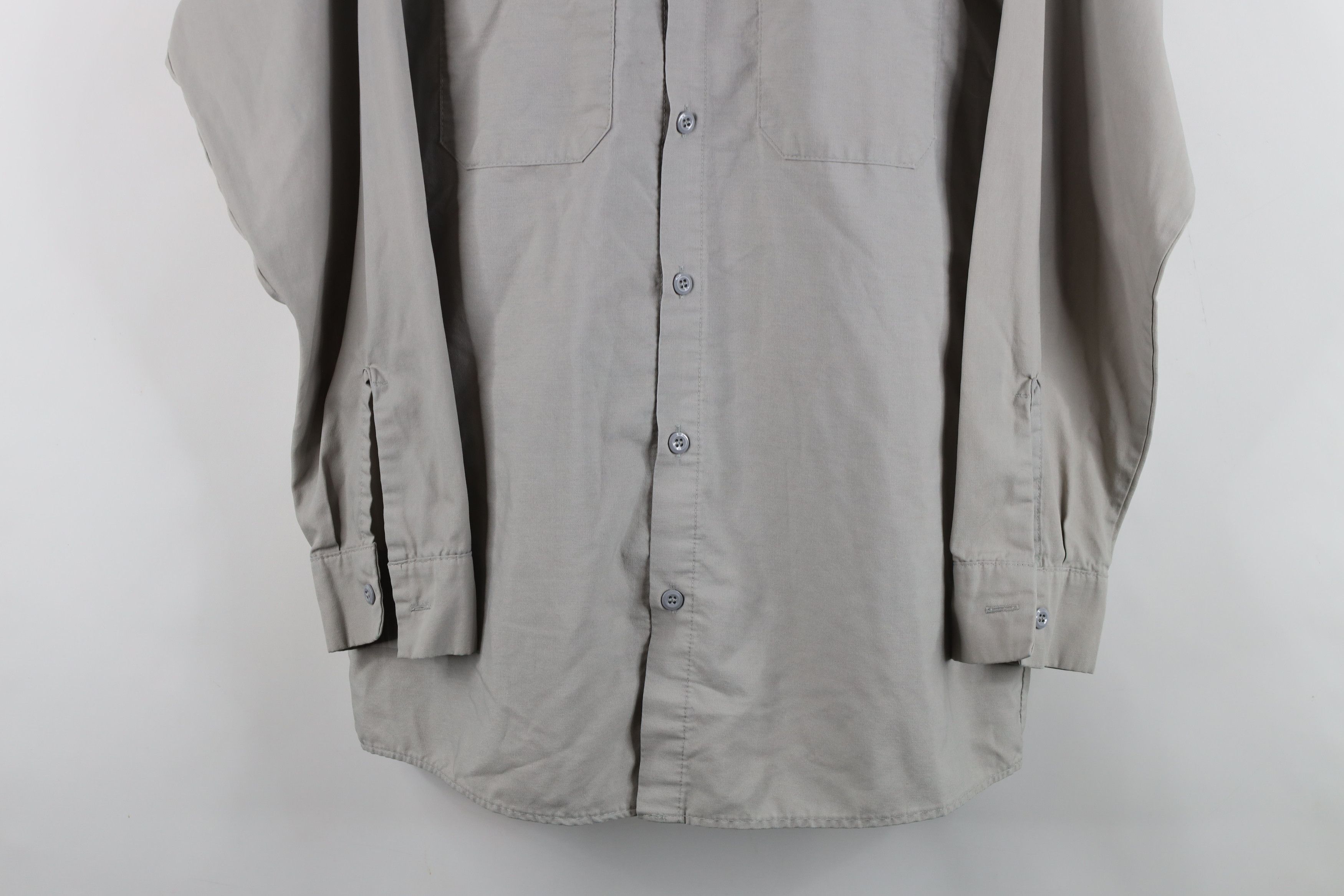 Vintage Vintage 90s Streetwear Workwear Mechanic Button Shirt Gray Size US M / EU 48-50 / 2 - 3 Thumbnail
