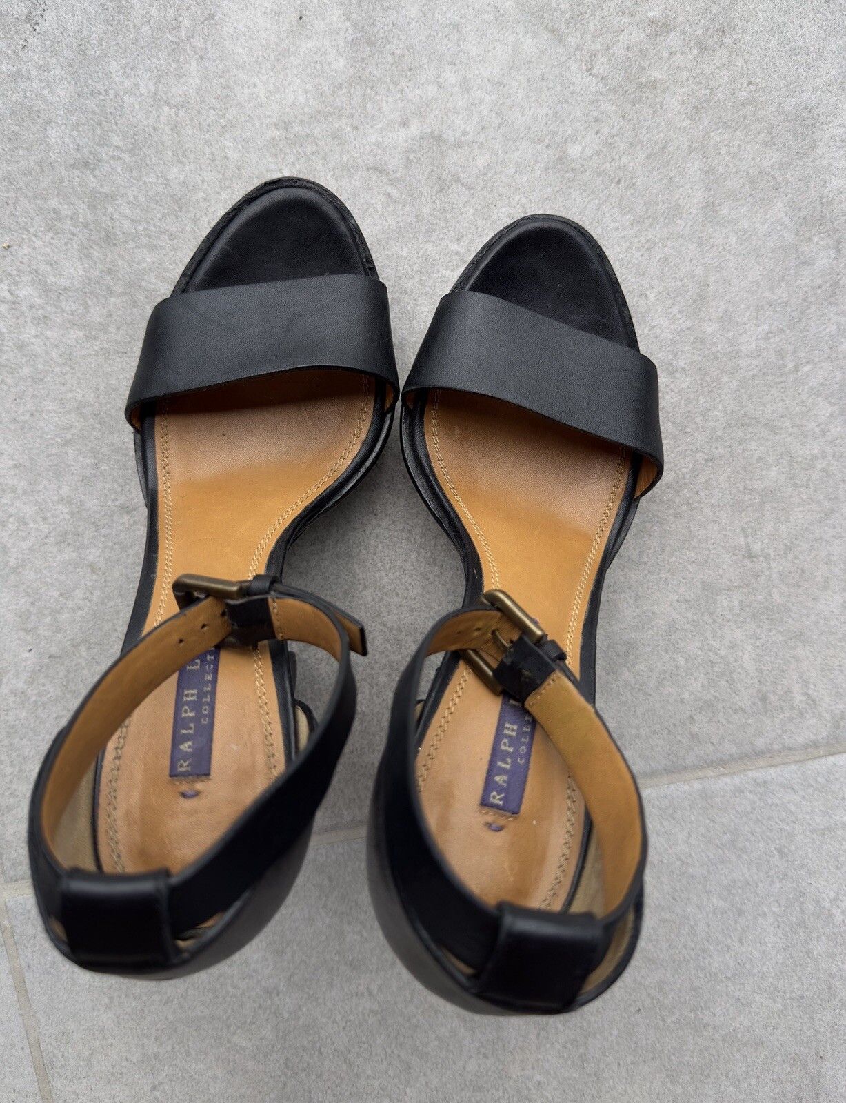 Ralph Lauren Purple Label Ralph Lauren Purple Label Womens High Heels Leather Sandals Size US 7 / IT 37 - 4 Thumbnail