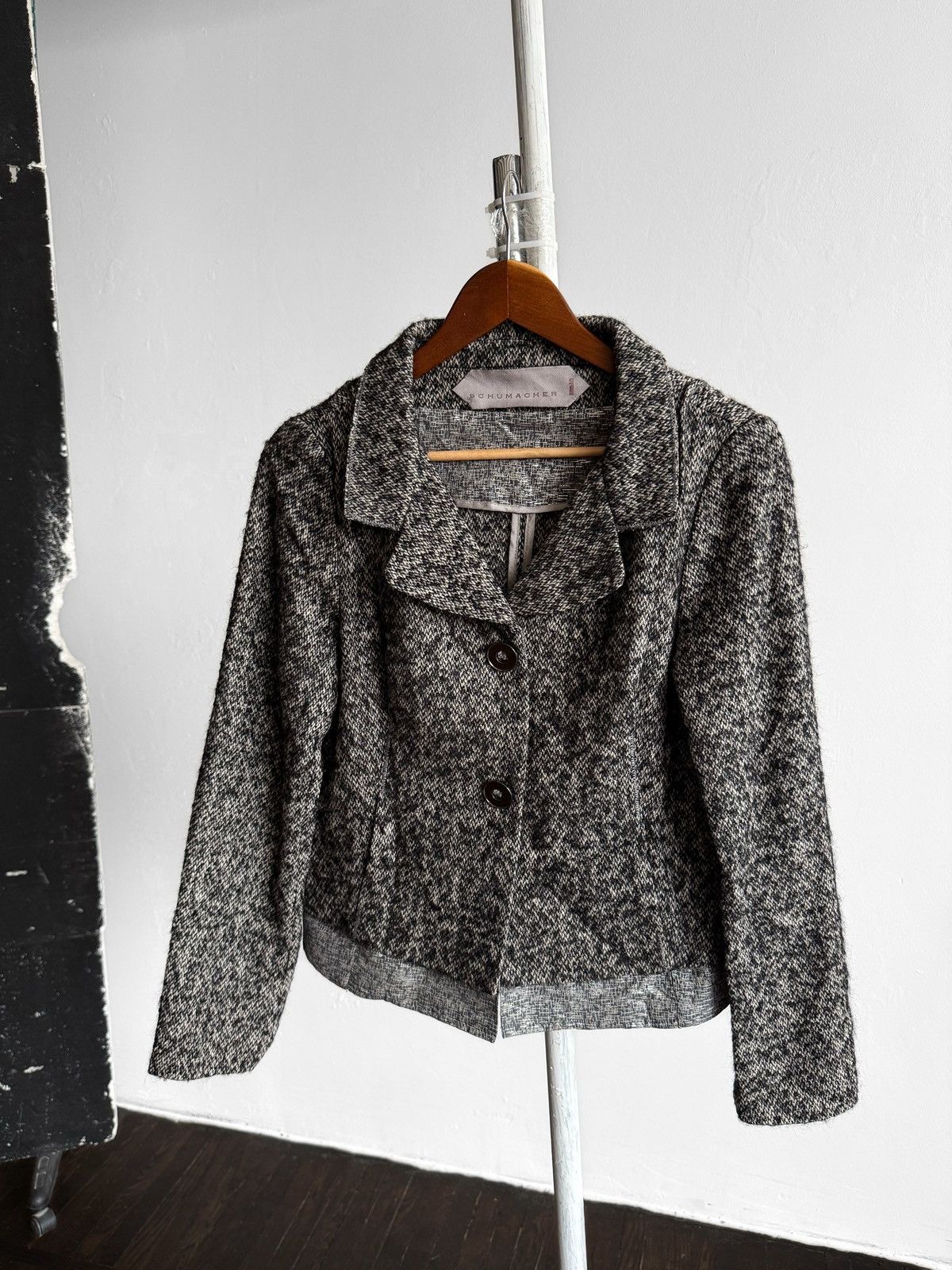 DOROTHEE SCHUMACHER Dorothe Schumacher Tweed Knit Button Front Blazer Jacket Size L / US 10 / IT 46 - 4 Thumbnail