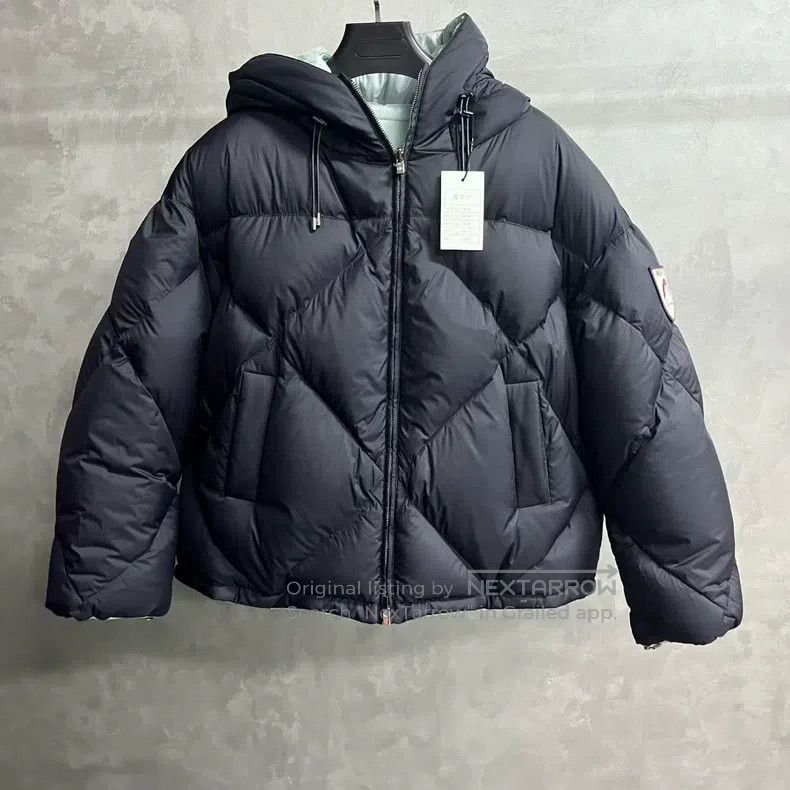Loro Piana Loro Piana Navy Blue Solid Logo Double-Sided Puffer Jacket Size L / US 10 / IT 46 - 1 Thumbnail