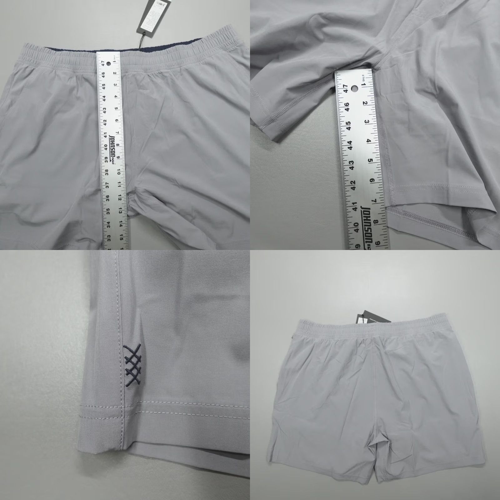 Rhone Rhone Mako Lined Performance Shorts Men's 2XL 7" Inseam Grey Stretch Casual Sport Beach Outdoor Slashed Pockets Athletic Logo Size US 39 - 8 Thumbnail