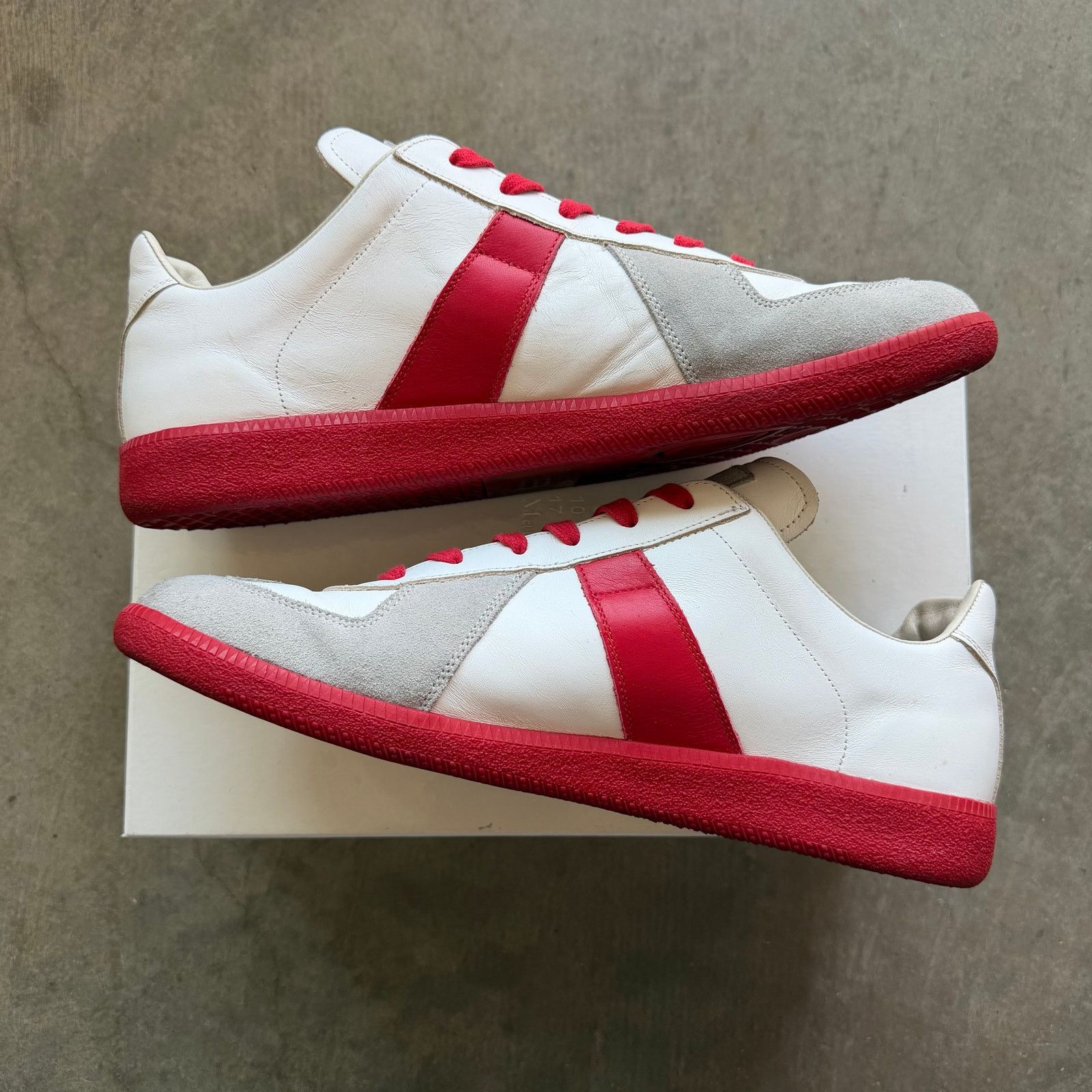 Maison Margiela Maison Margiela Gat Red White Leather Size US 13 / EU 46 - 3 Thumbnail