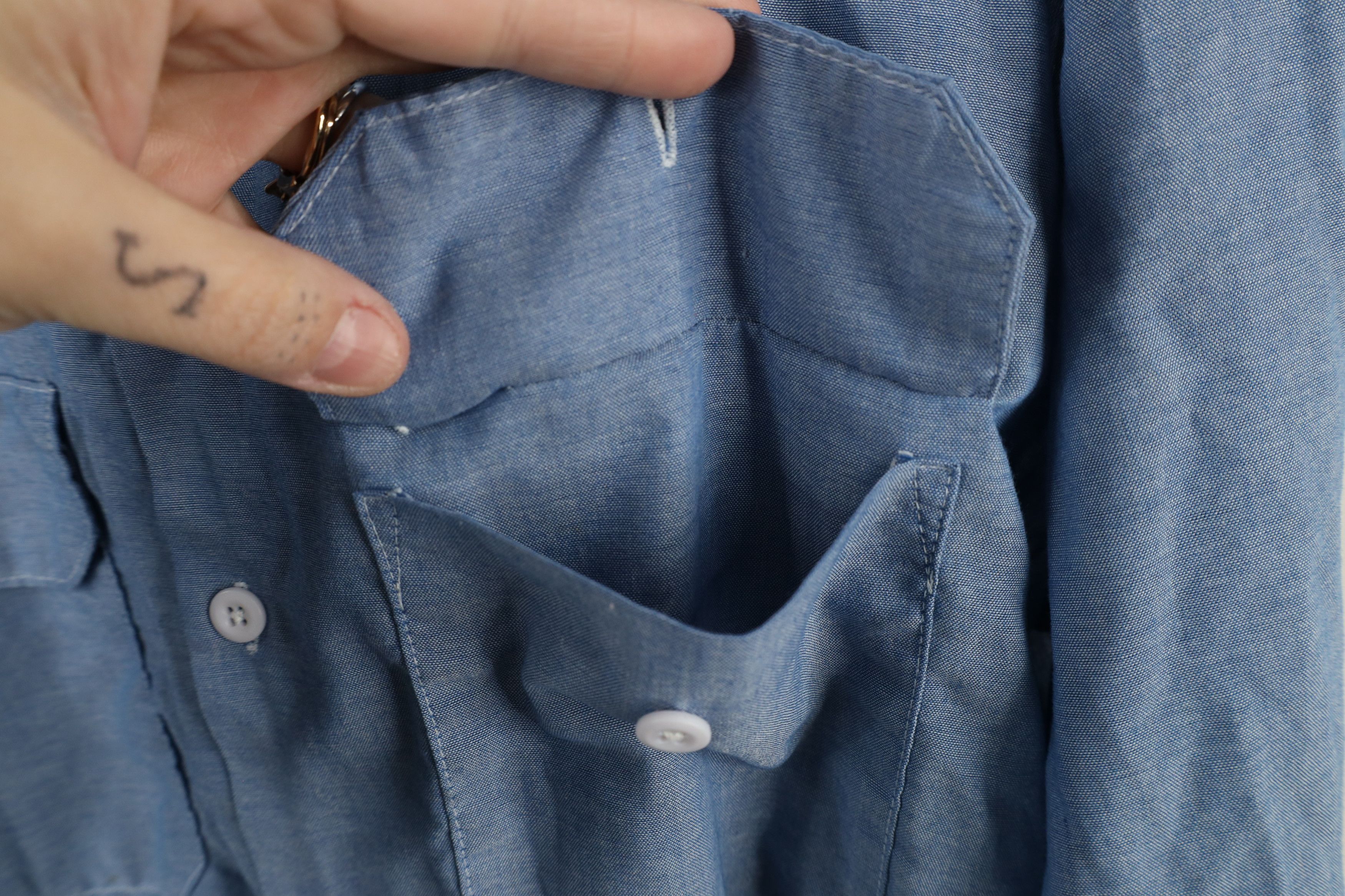 Dickies × Vintage Vintage 90s Dickies Chambray Workwear Button Shirt USA Size US M / EU 48-50 / 2 - 11 Thumbnail