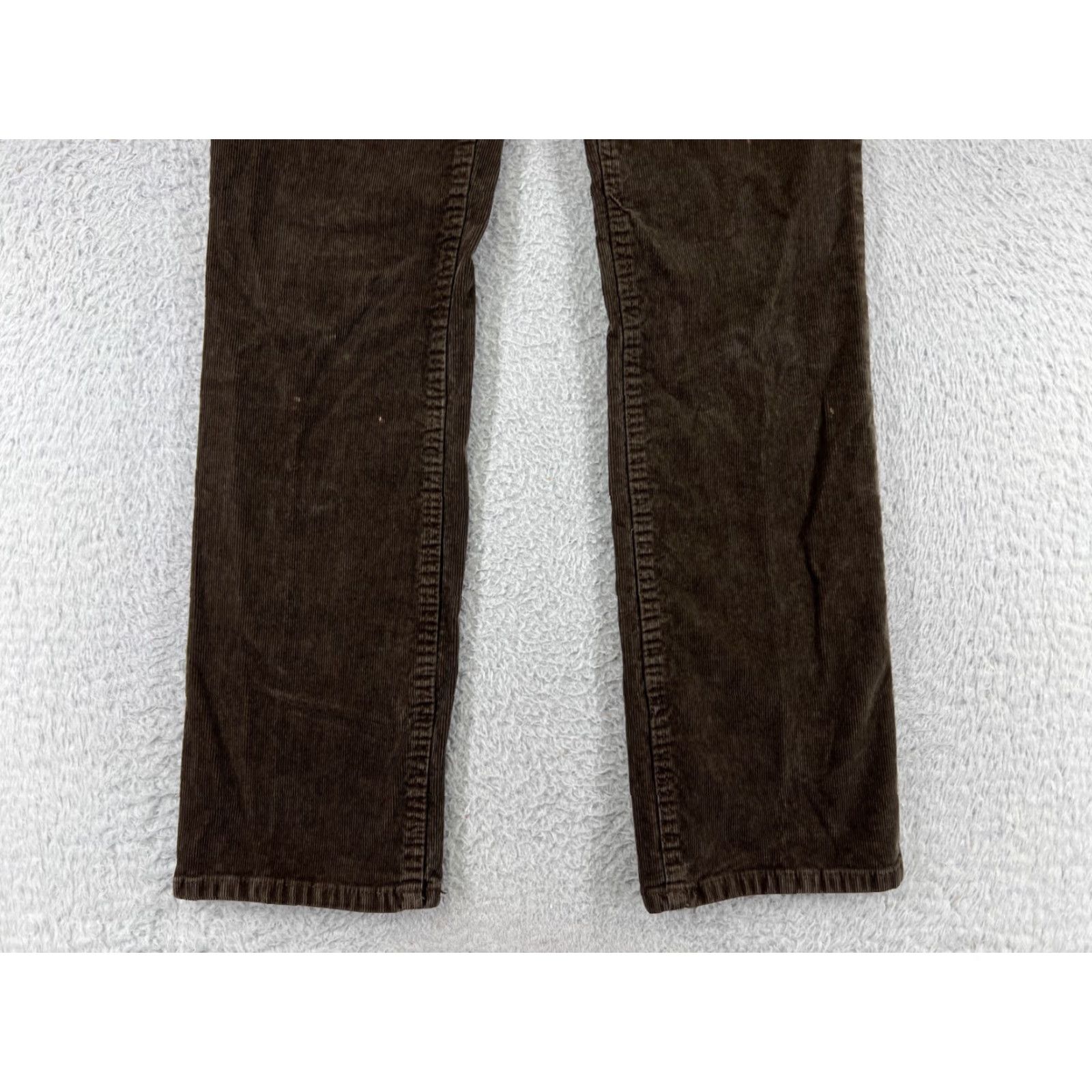 Vintage St. John's Bay Pants Women 31 Brown Corduroy Straight Leg Cotton Pockets Zip Fly Inseam 30" Womens Size 24" / US 00 / IT 34 - 5 Thumbnail