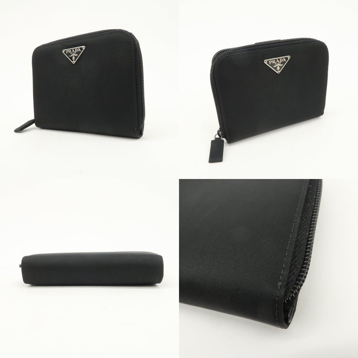 Prada Prada Tessuto Nylon Zippy Compact Wallet Black Size ONE SIZE - 3 Thumbnail