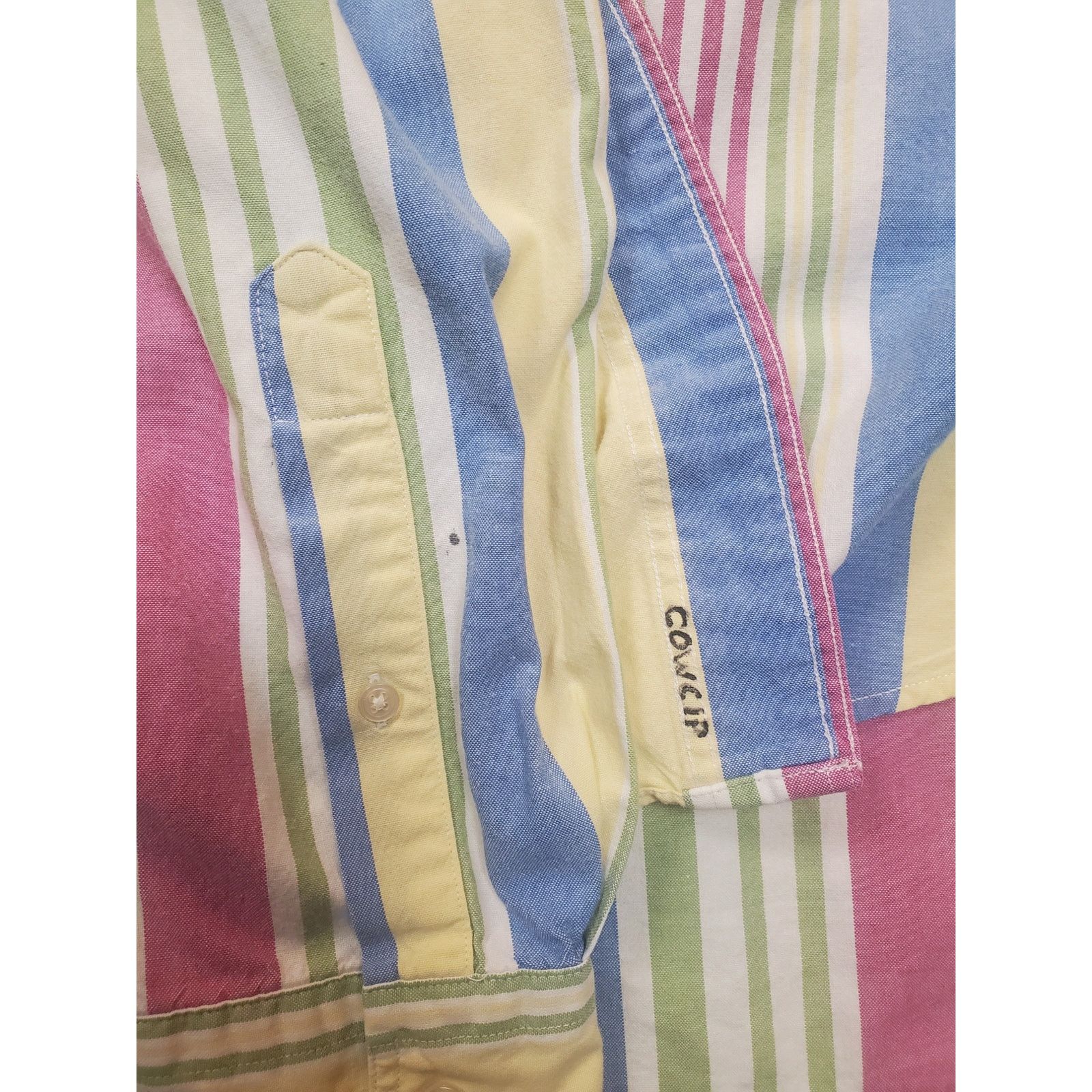 Lands' End VTG Land's End Men's Large Stripe LS Button Down Shirt Size US L / EU 52-54 / 3 - 8 Thumbnail