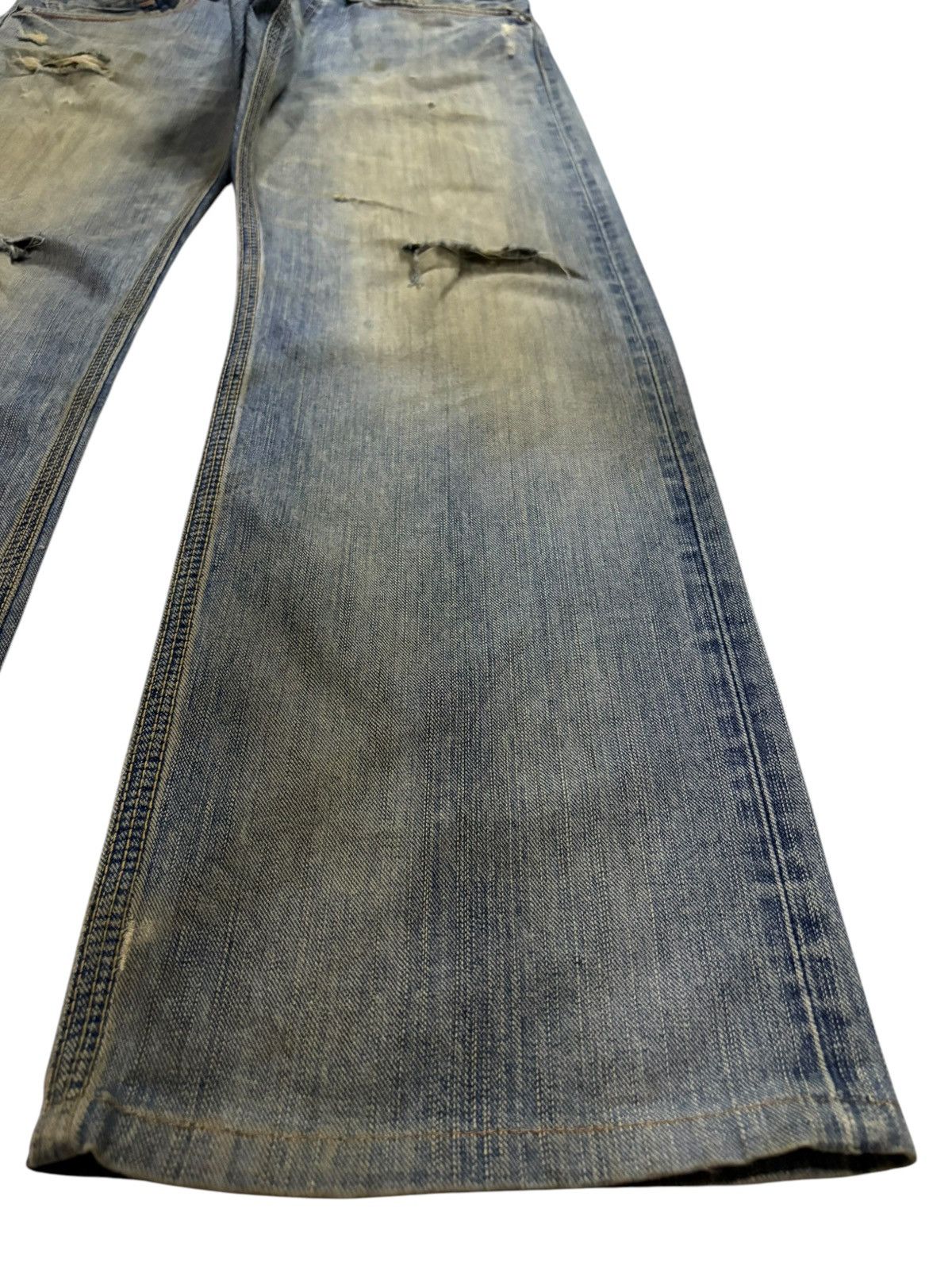 Edwin × Japanese Brand Exclusive Vintage Edwin XVS Mud Wash Distressed Baggy Jeans Size US 36 / EU 52 - 7 Thumbnail