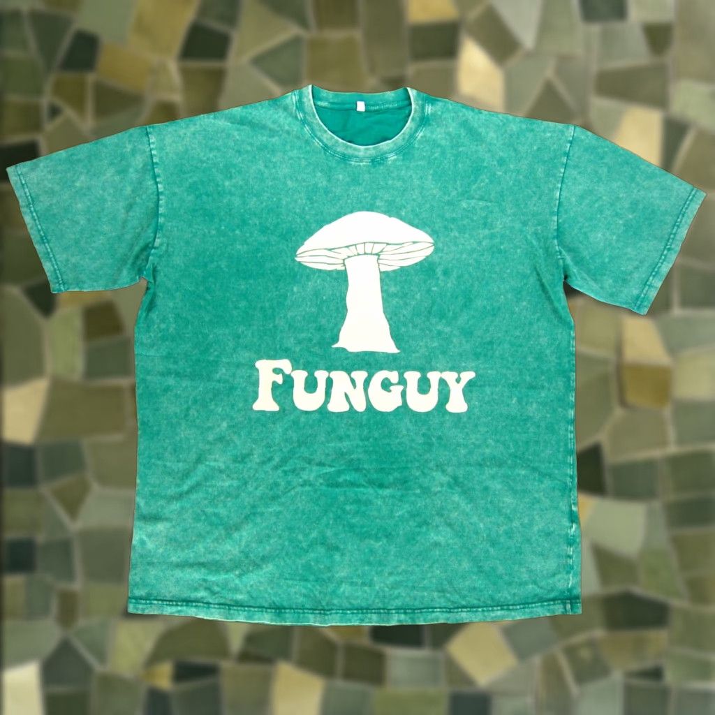 Vintage Nike Mushroom Funguy Green 100% Cotton Crew Neck Short Sleeve T-Shirt Men 5X Size US XXL / EU 58 / 5 - 1 Thumbnail