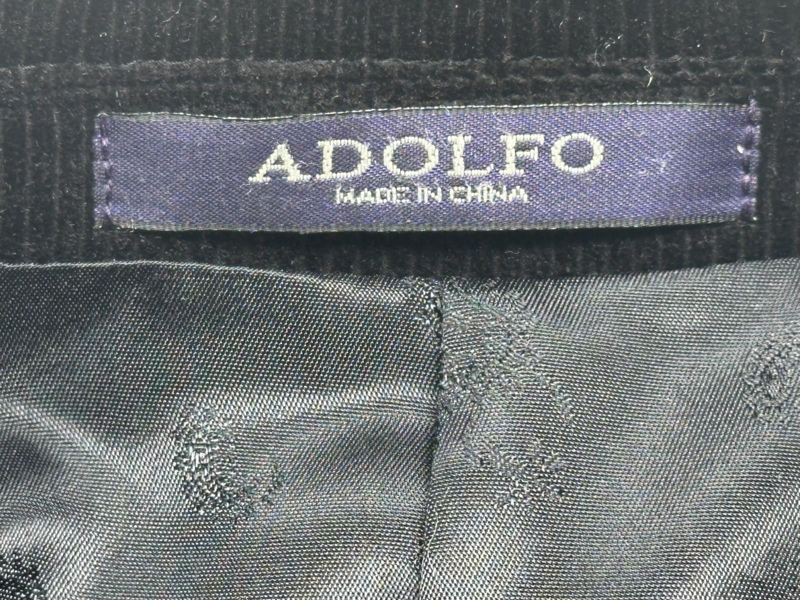 Adolfo Dominguez Adolfo Corduroy Two-Button Blazer Jacket Black Men's 46L Size 46L - 8 Thumbnail