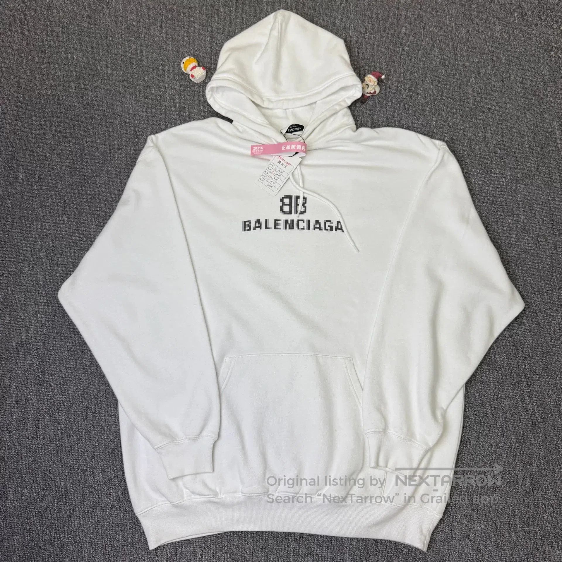 Balenciaga Balenciaga Mosaic Logo Drawstring Hoodie. Size US S / EU 44-46 / 1 - 1 Thumbnail
