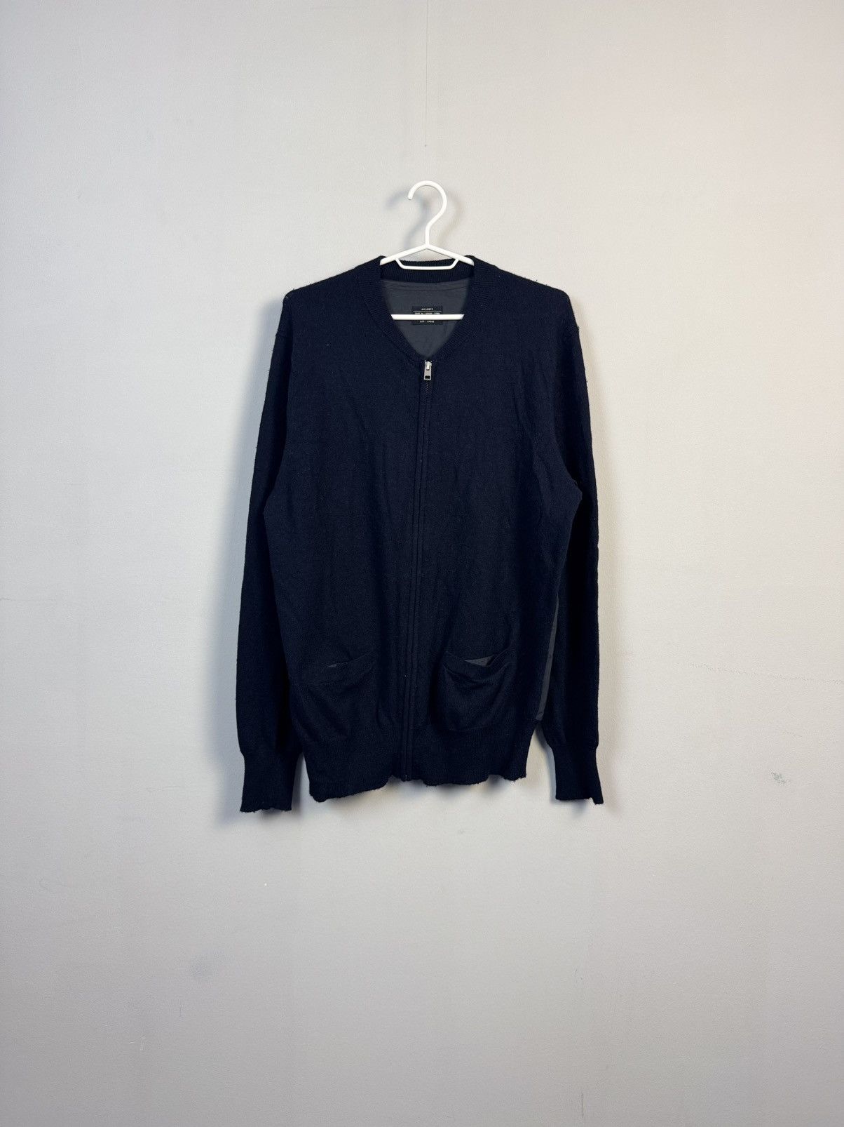 Allsaints × Vintage Rare Allsaints ripped design wool/nylon/cashmere sweater Size US L / EU 52-54 / 3 - 1 Thumbnail