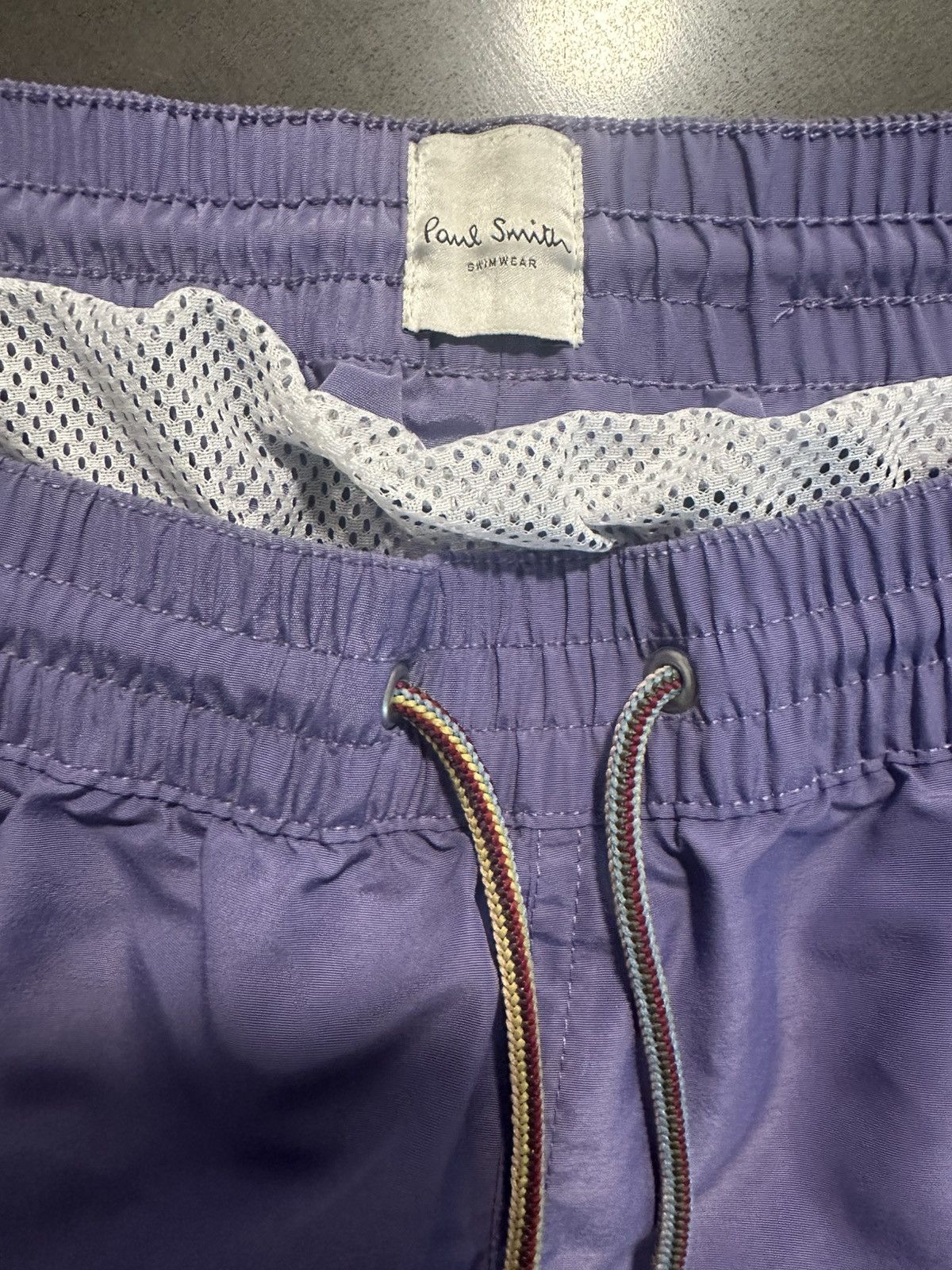 Paul Stuart Size L Purple Swim Trunk w/ multi color string Size US 34 / EU 50 - 4 Thumbnail