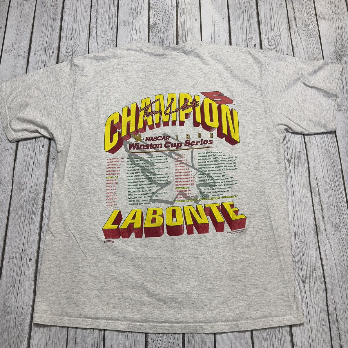 NASCAR × Nutmeg × Vintage Vintage NASCAR Terry Labonte Kellogg’s 1996 Champion tee Size US XXL / EU 58 / 5 - 2 Thumbnail