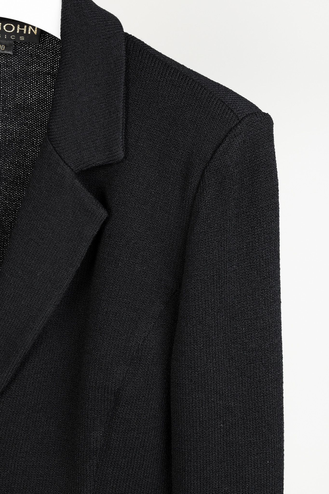 Other St. John 2002 Golden Eagle Button Black Knit Blazer Size L / US 10 / IT 46 - 5 Thumbnail