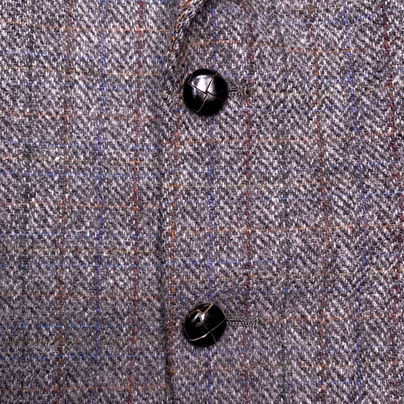 Vintage VINTAGE Kuppenheimer Blazer Sport Coat Wool Gray Herringbone Tweed 40R Notch Lapel Single-Breasted Four-Button Jacket Mens Regular Chest 40 Size 40R - 7 Thumbnail