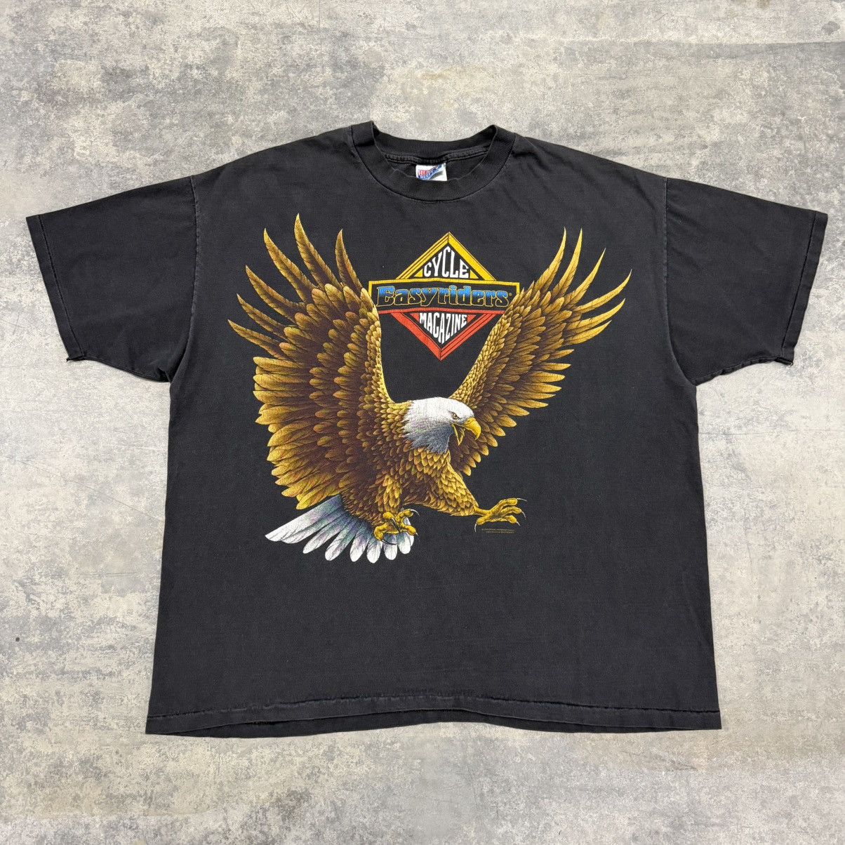 Vintage 1995 Vintage Easyriders Magazine Faded Biker Tee Size US XXL / EU 58 / 5 - 1 Thumbnail