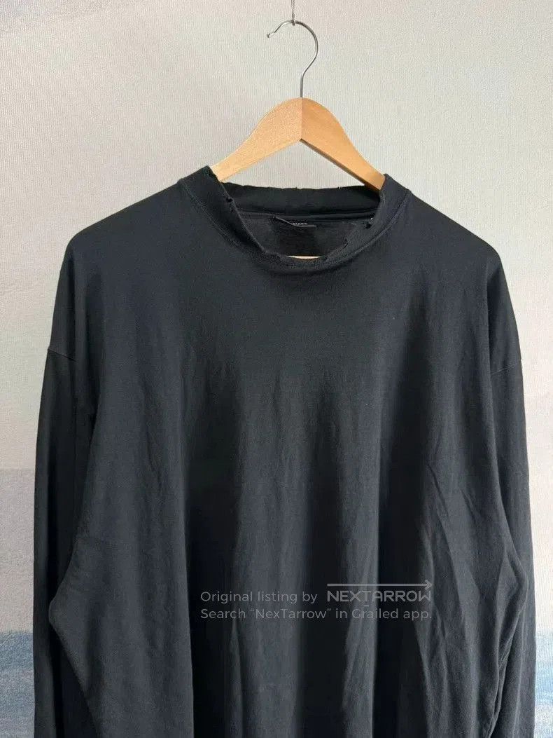 Balenciaga Black Logo Embroidered Longsleeve.
