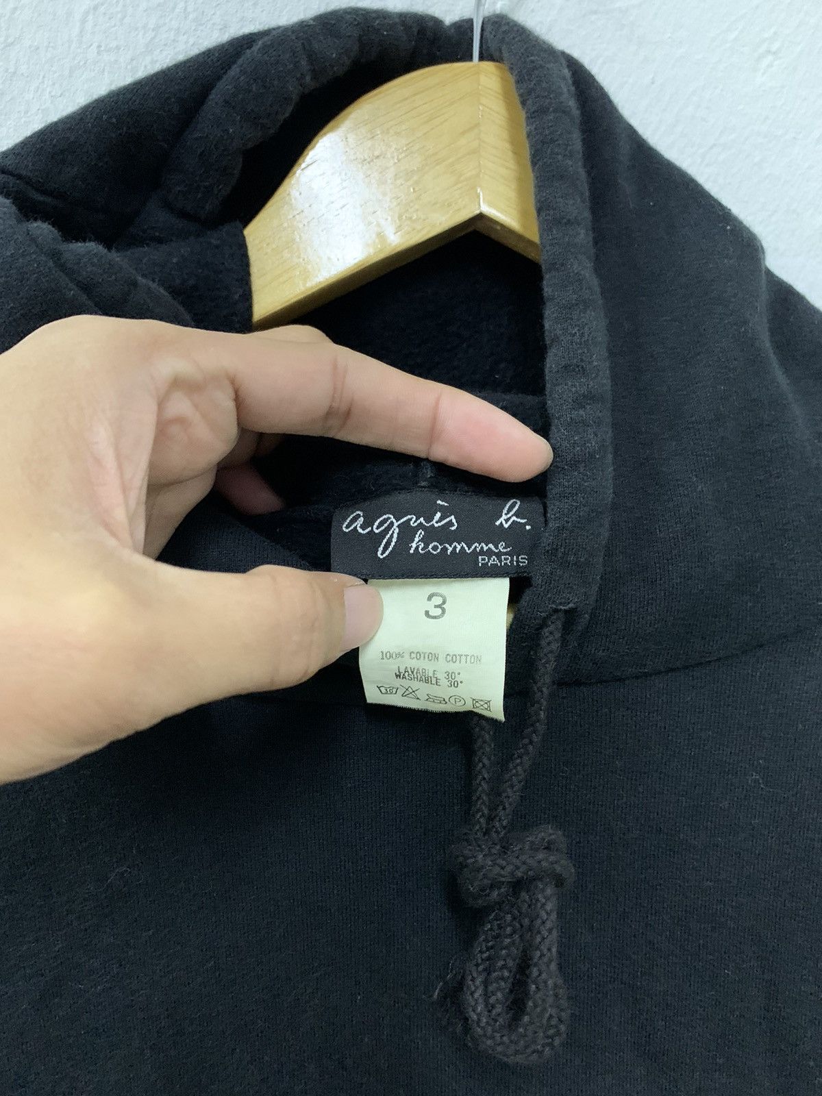 agnes b. Vintage Agnes B Black plain Hoodie Size US M / EU 48-50 / 2 - 4 Thumbnail