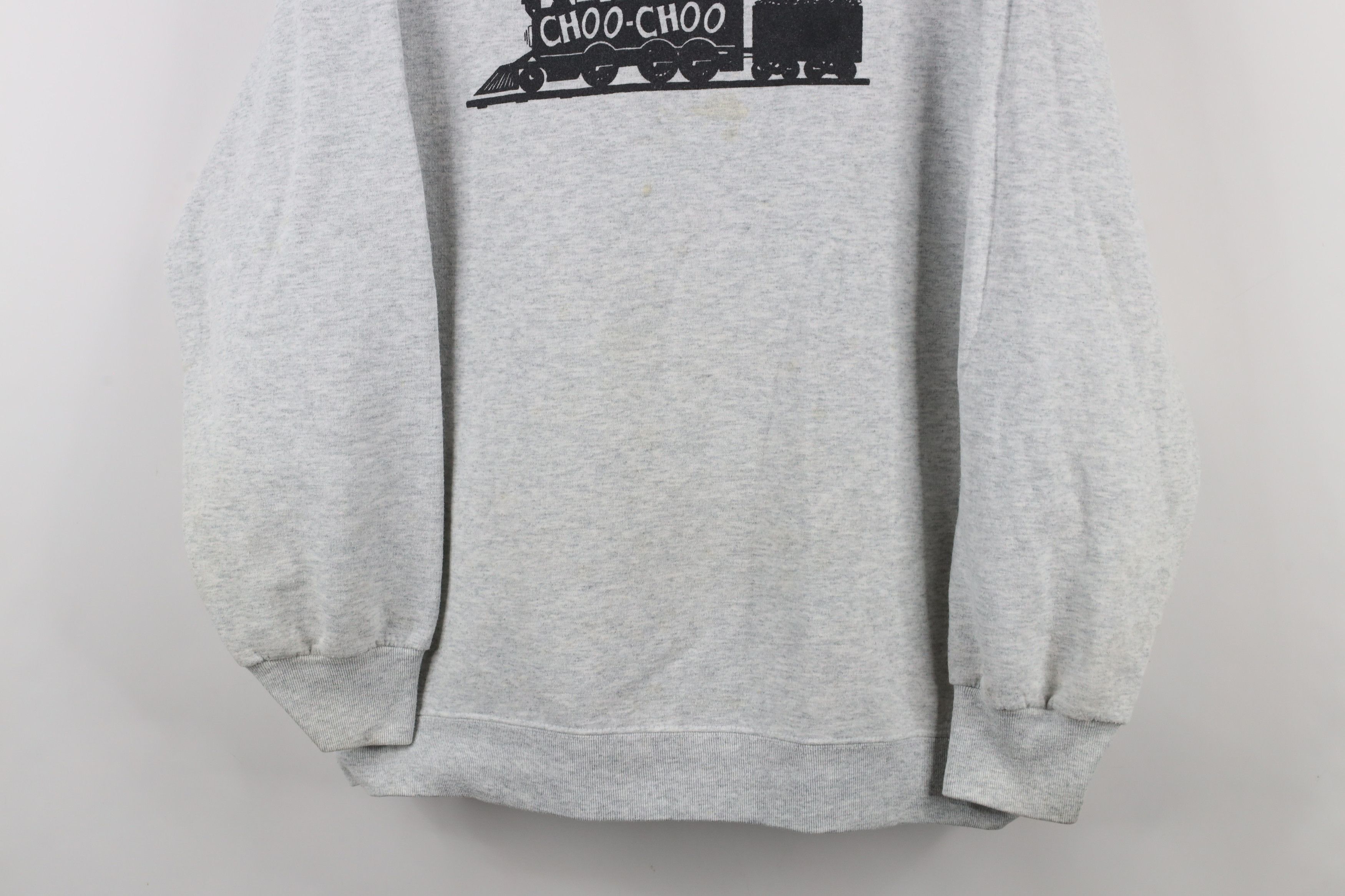 Vintage Vintage 90s Chattanooga Train Choo Choo Sweatshirt Gray Size US L / EU 52-54 / 3 - 3 Thumbnail