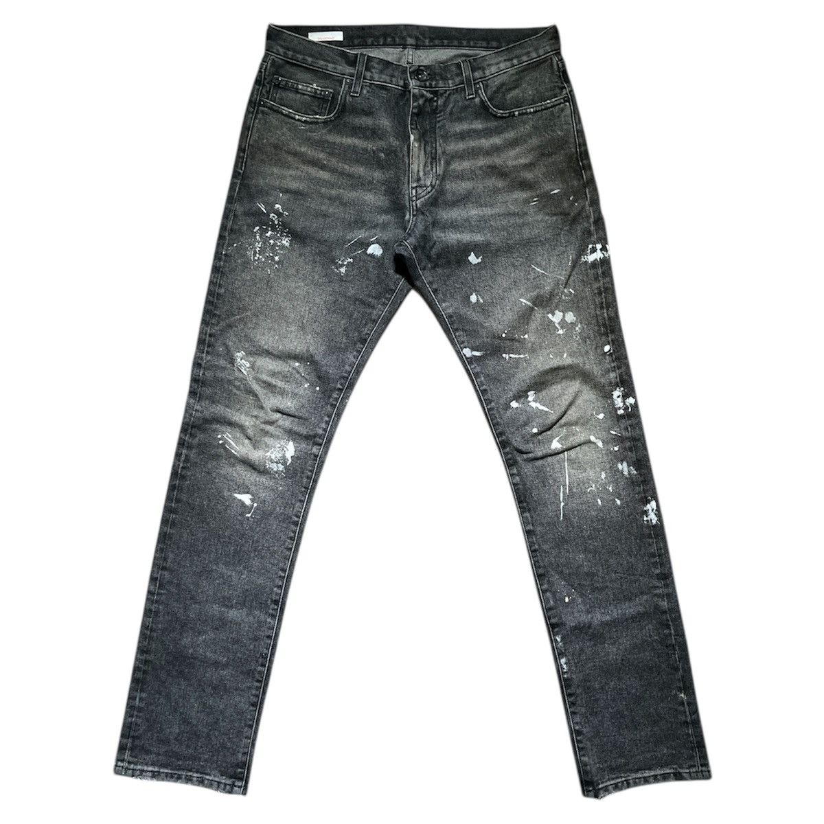 Off-White off white diagonal paint splatter skinny jeans Size US 33 - 1 Thumbnail