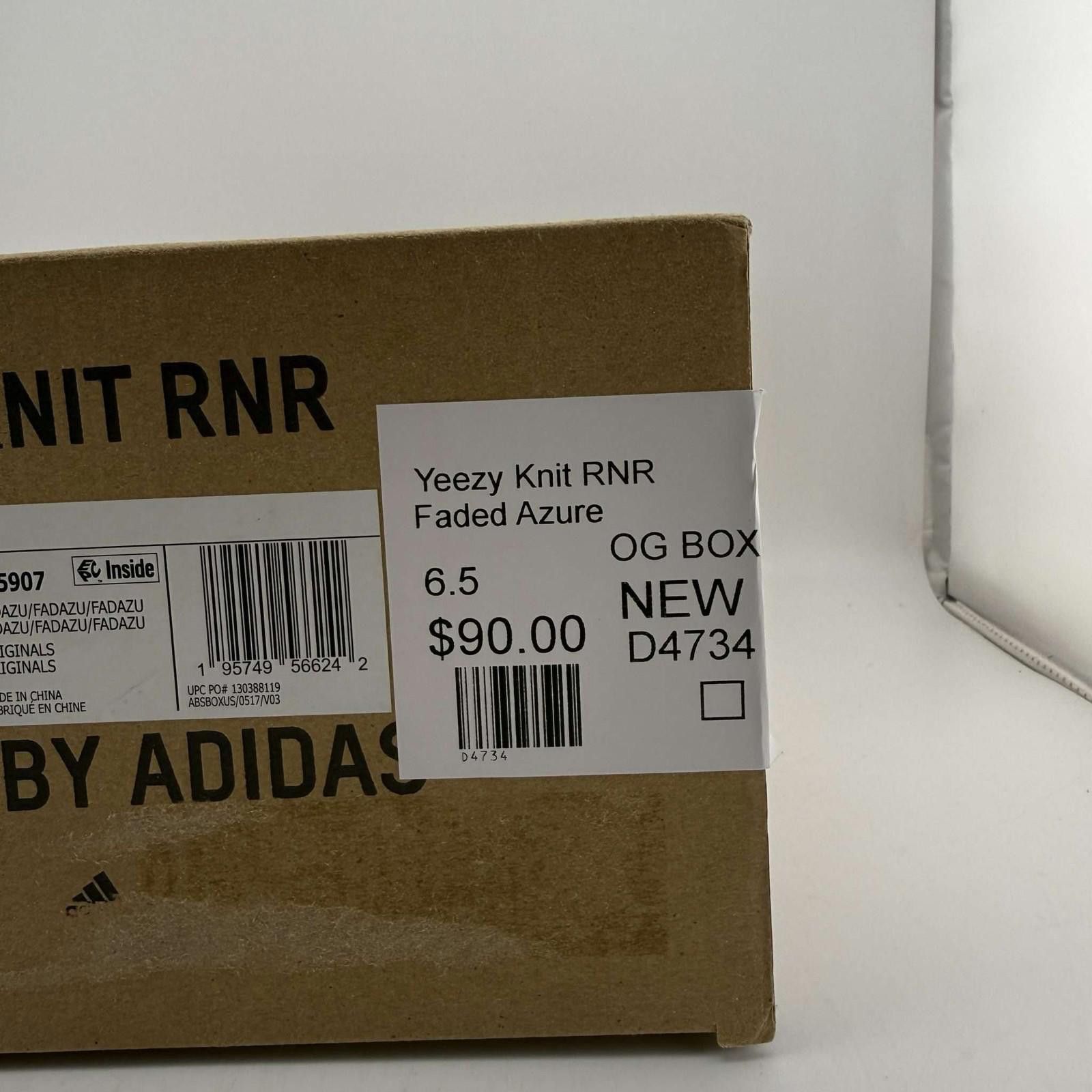 Adidas Yeezy Knit RNR Faded Azure 6.5 US New with Box FZ5907 Size US 6.5 / EU 39-40 - 8 Thumbnail