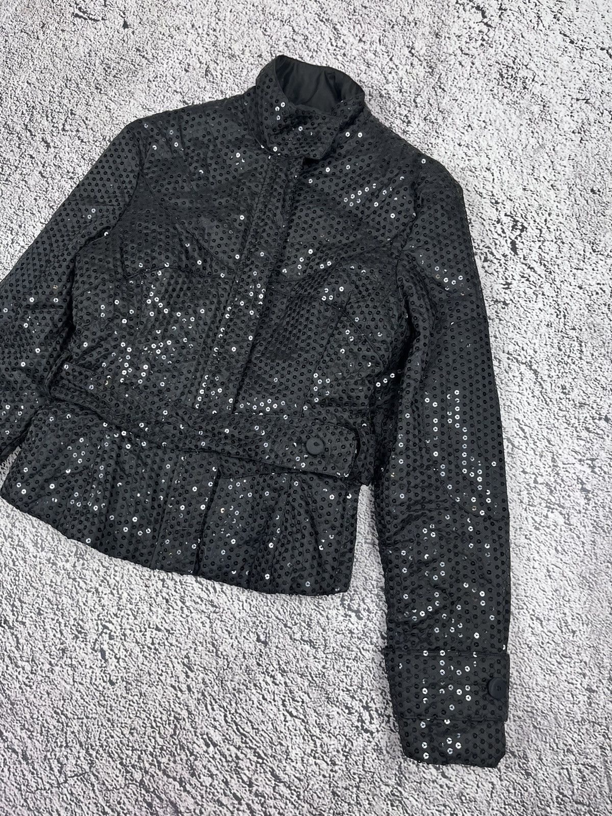 Japanese Brand Luxury Sequin Quilted Jacket Vintage Glamour DG Style Size S / US 4 / IT 40 - 3 Thumbnail
