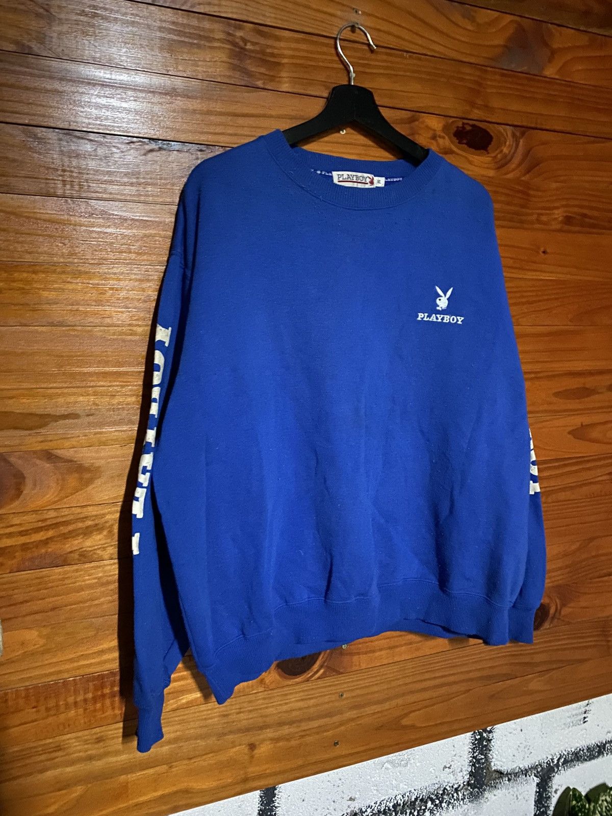 Playboy Vintage Playboy Blue Crewneck Sweatshirt XL Retro 90s Style Size US XL / EU 56 / 4 - 10 Thumbnail