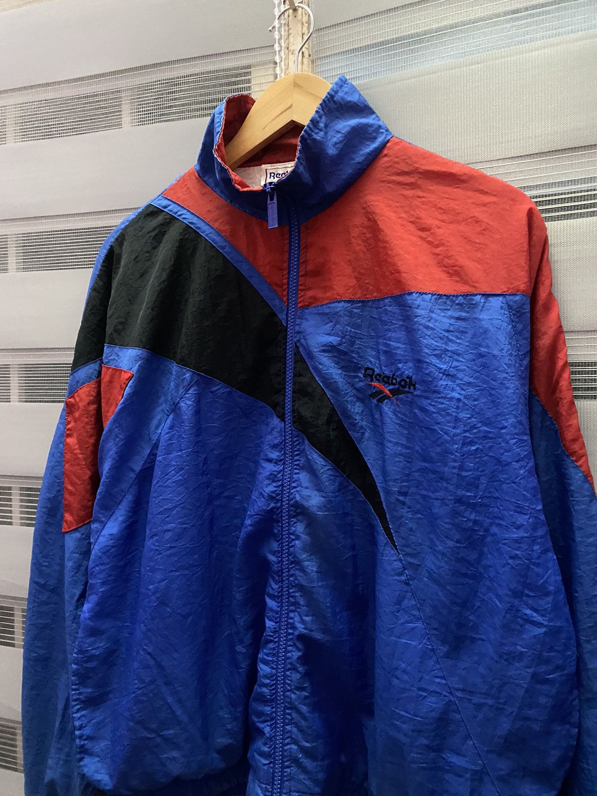 Reebok Vintage 90s Reebok Track Windbreaker 2 Tone Colour Blocked Size US L / EU 52-54 / 3 - 2 Thumbnail