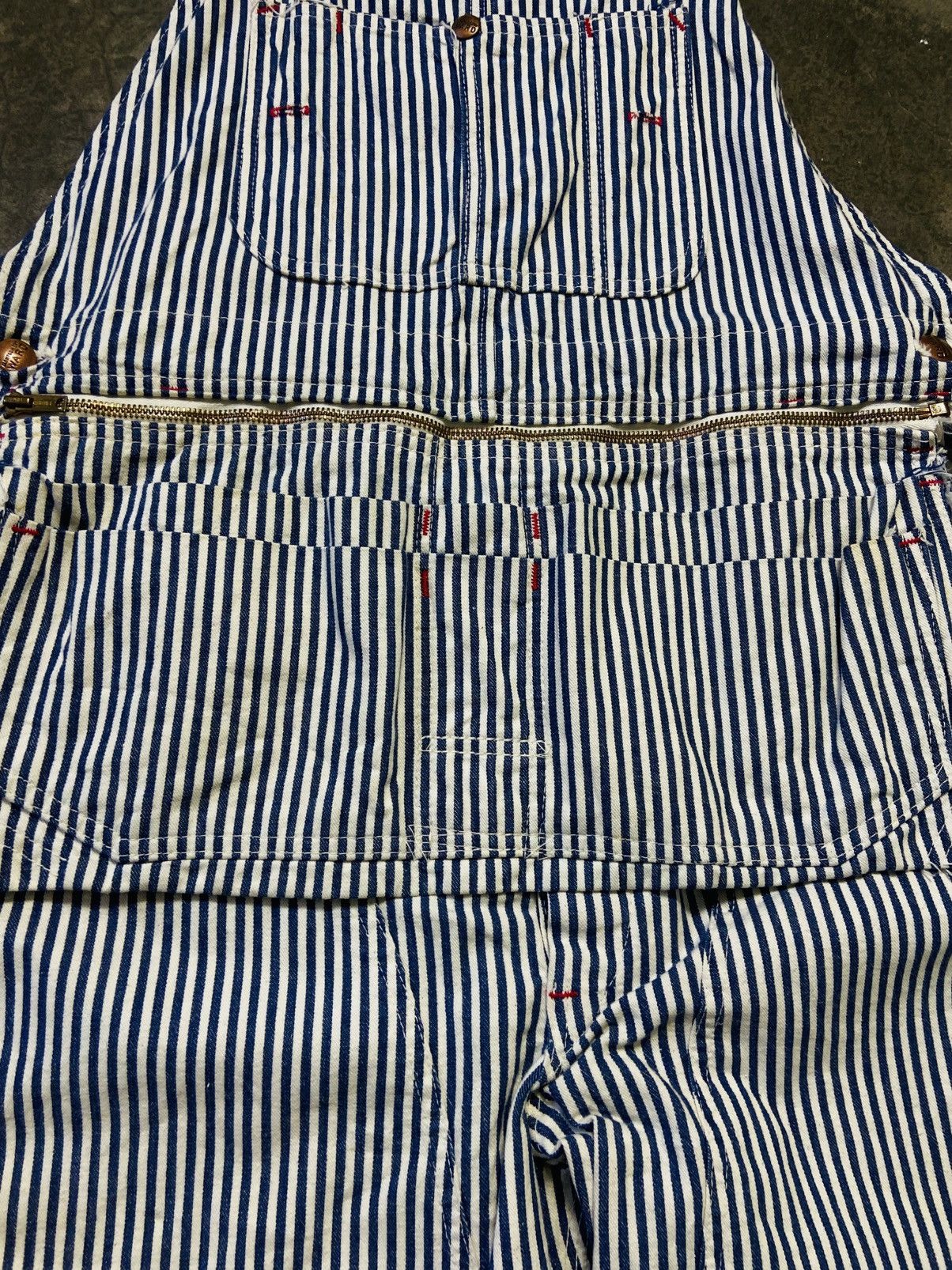 Original Montgomery Vintage Ward Montgomery Double Knee Hickory Jumpsuit Size US 38 / EU 54 - 12 Thumbnail